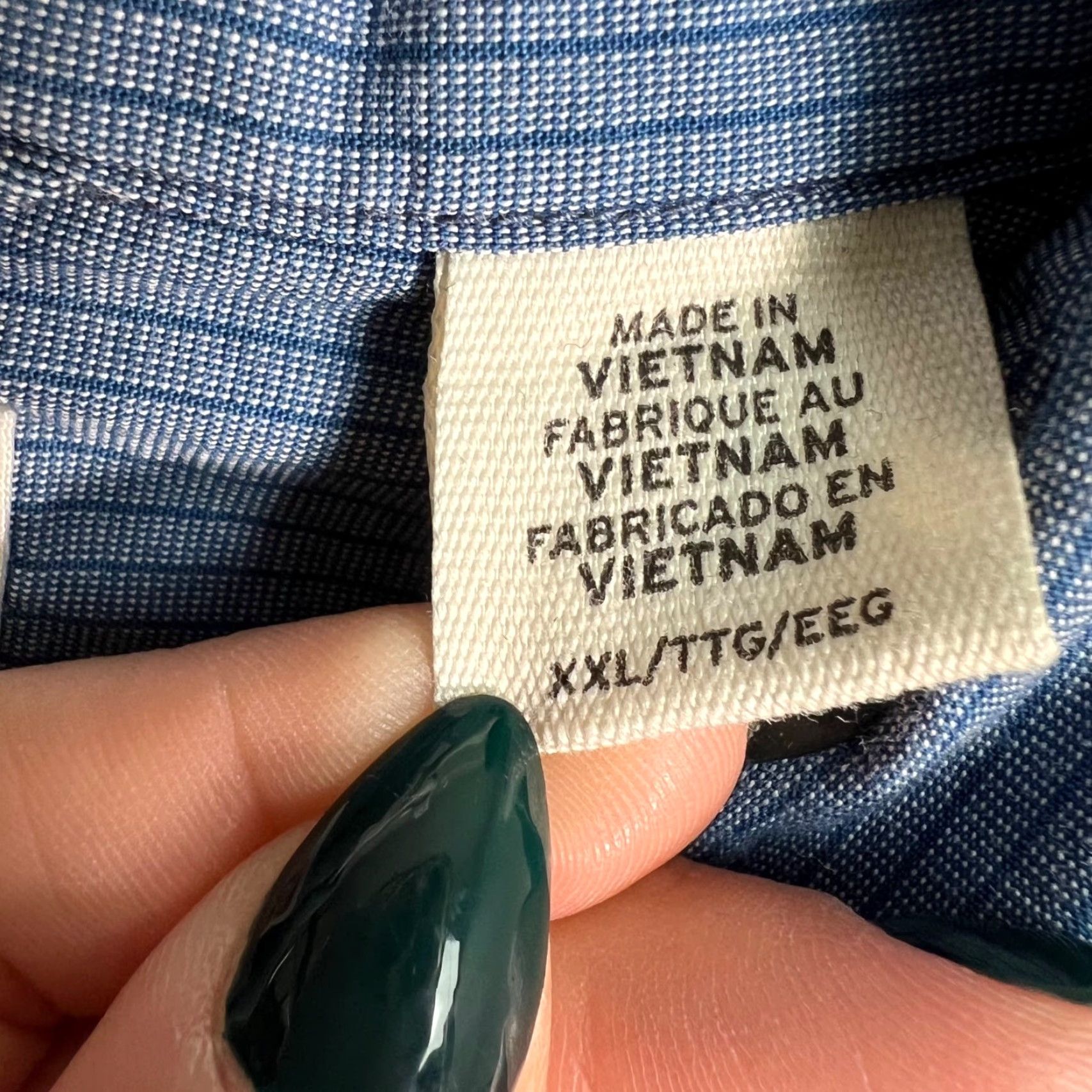 Levi's Levis Mens XXL Blue Striped Long Sleeve Button-Down Shirt 100% Cotton Size US XXL / EU 58 / 5 - 7 Thumbnail