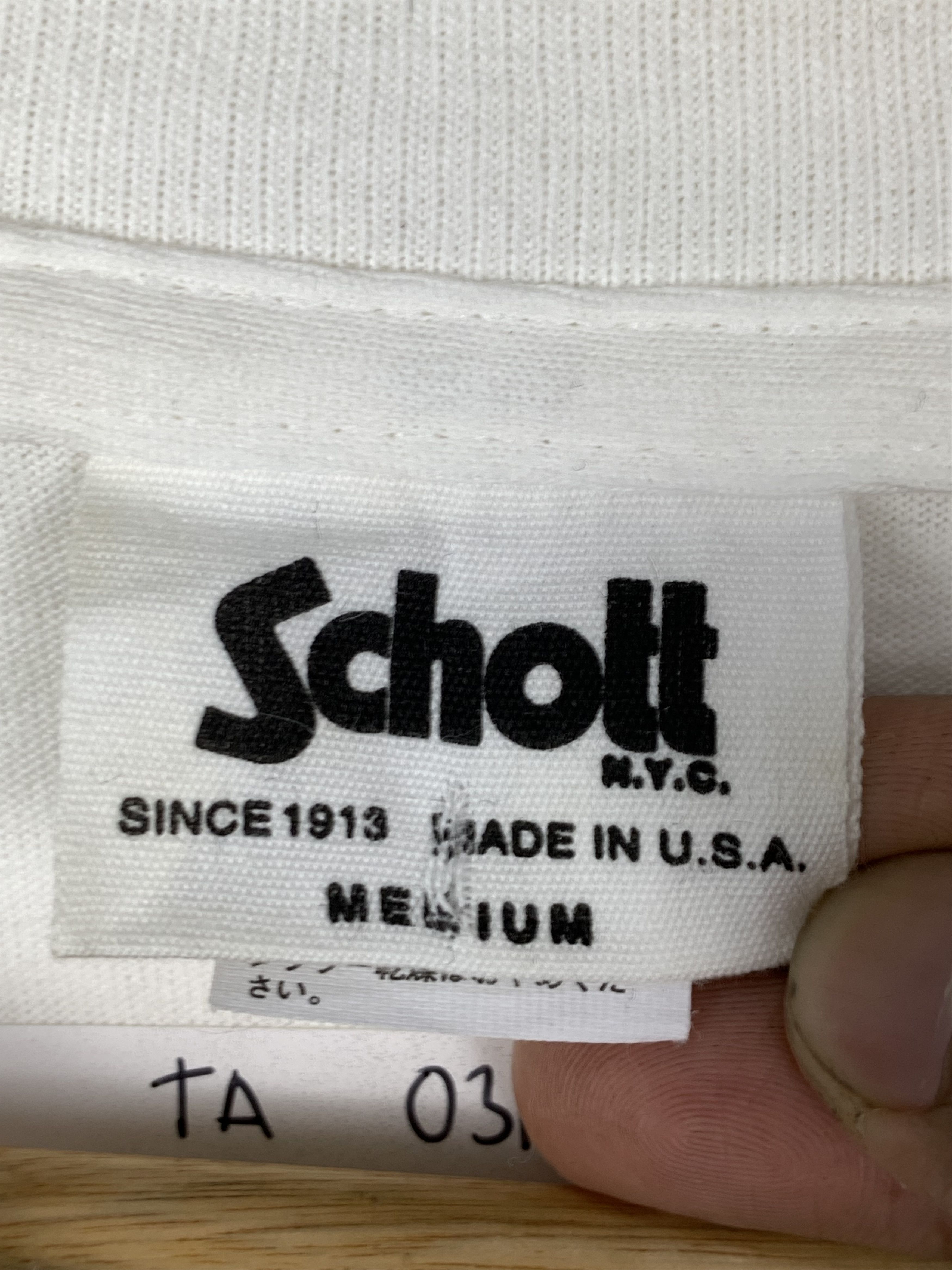 Schott × Vintage 90s Perfecto Schott Riding Racing T Shirt Made In USA TA0313 Size US M / EU 48-50 / 2 - 5 Thumbnail