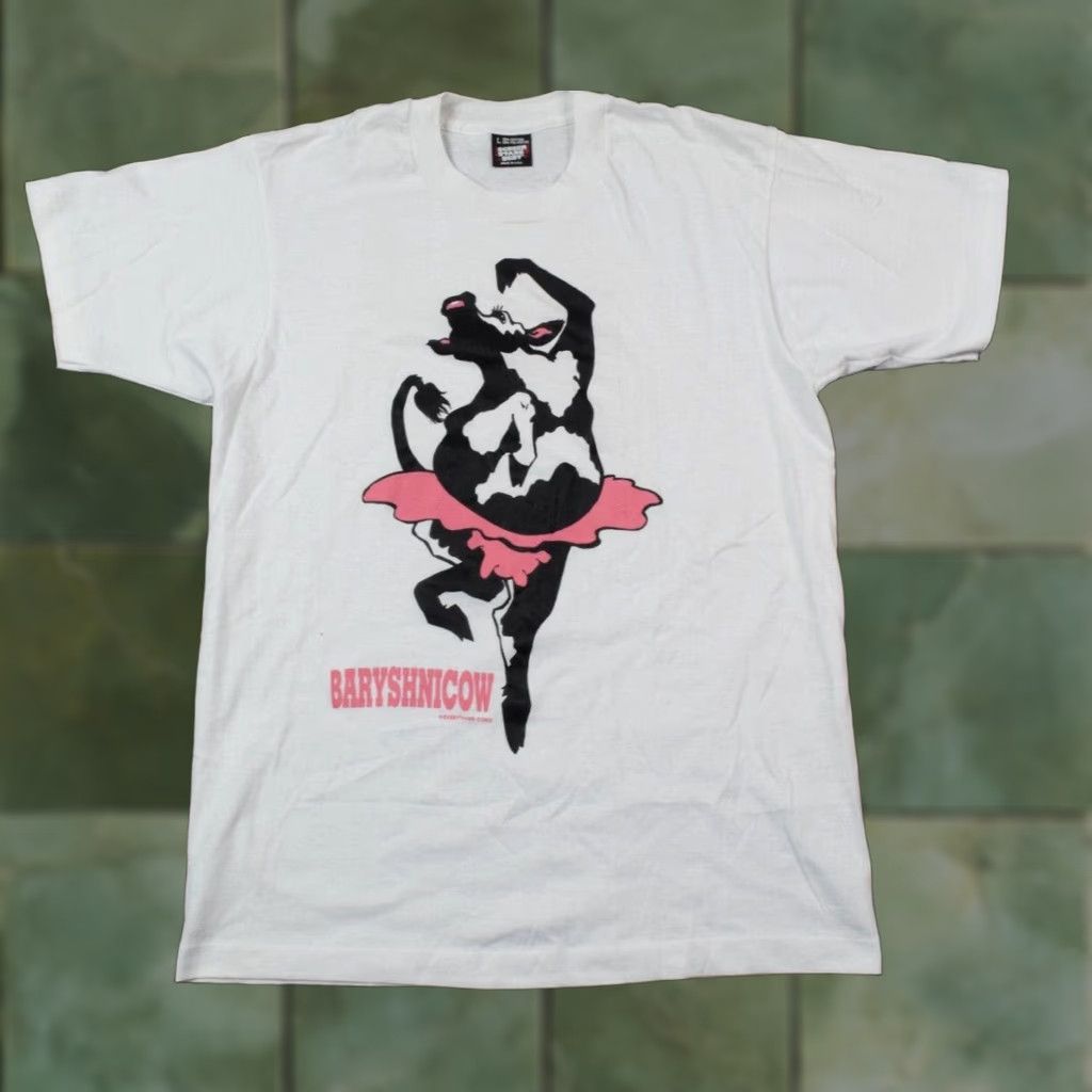 Vintage VINTAGE Baryshnikov Pardoy Screen Stars T-Shirt Adult Large White Graphic Print 90s Dancer Mens Size US L / EU 52-54 / 3 - 1 Thumbnail