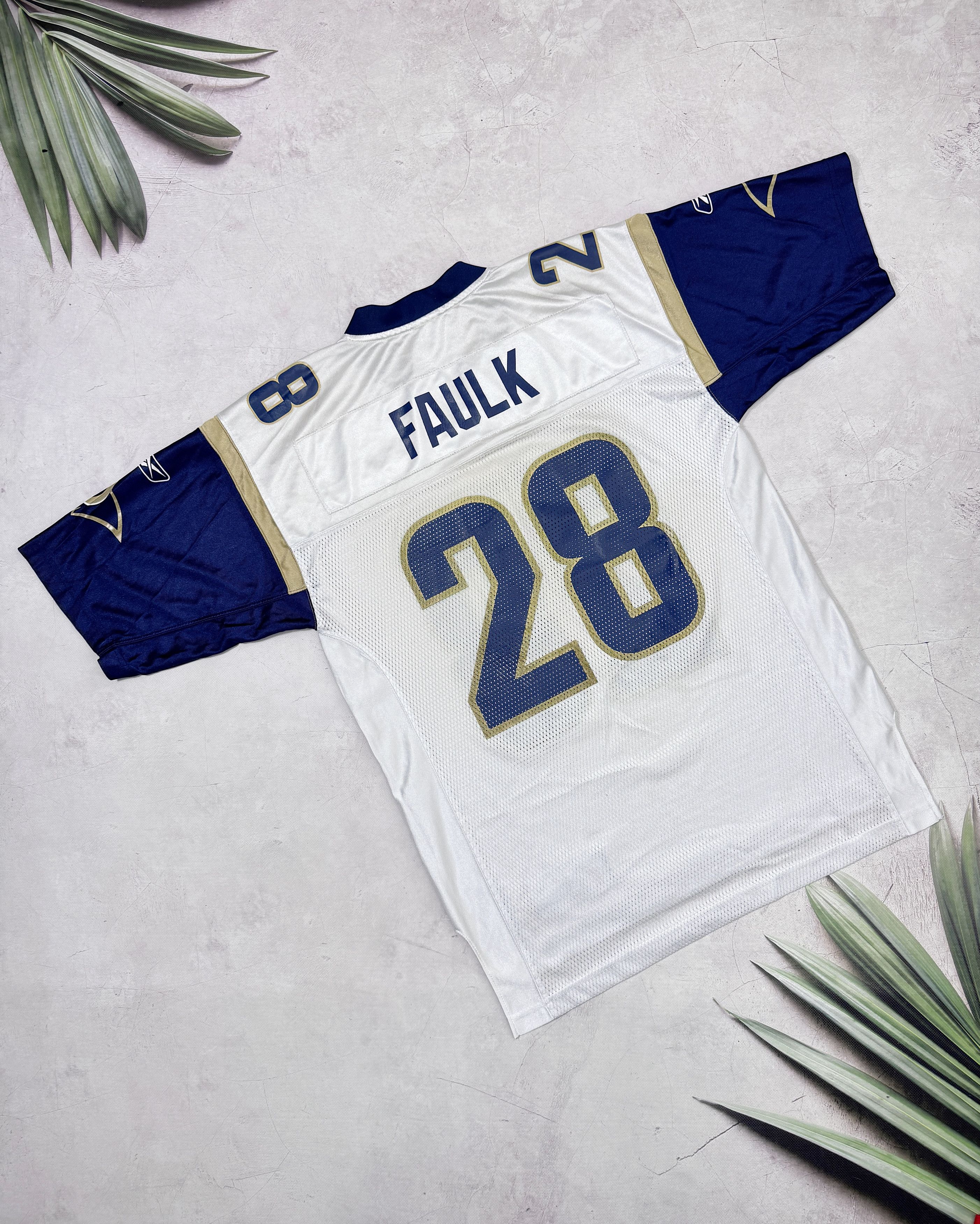 NFL Y2K Los Angeles Rams NFL Jersey #28 FAULK by Reebok Size US L / EU 52-54 / 3 - 13 Thumbnail