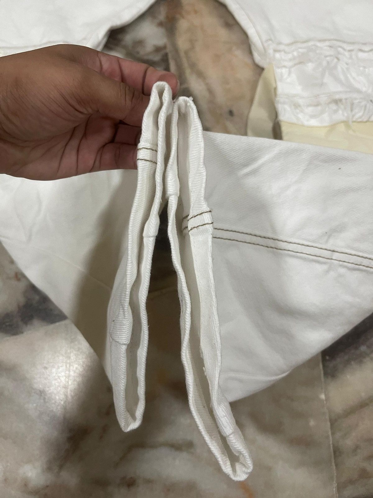 POST ARCHIVE FACTION (PAF) CARNET ARCHIVE - HUMAN-SHELL DESTROYED TROUSERS WHITE Size US 27 - 16 Thumbnail