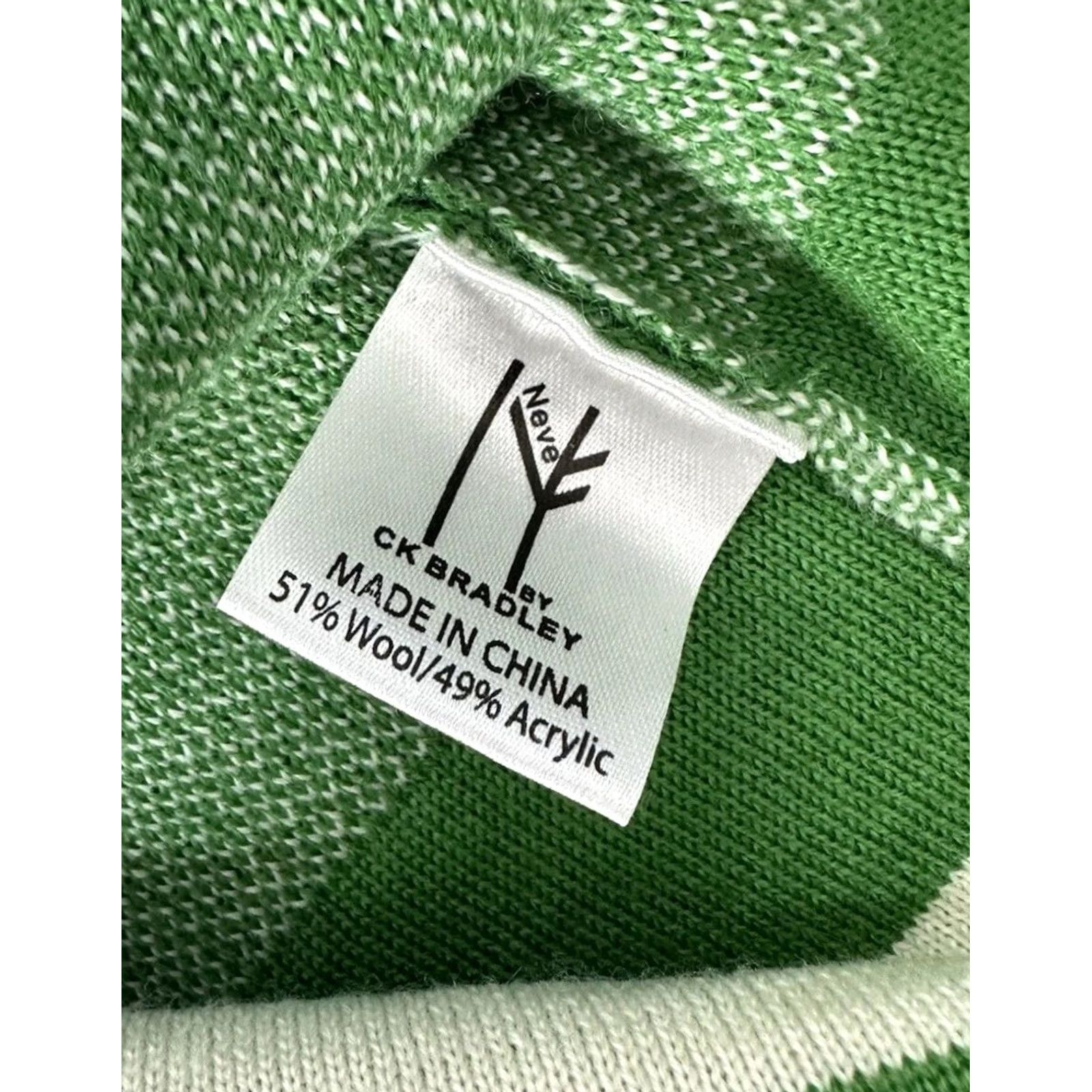 Calvin Klein VINTAGE CK Bradley St. Moritz 1/2 Zip Merino Blend Kelly Green Half Zip Sweater Medium Women Size M / US 6-8 / IT 42-44 - 3 Thumbnail
