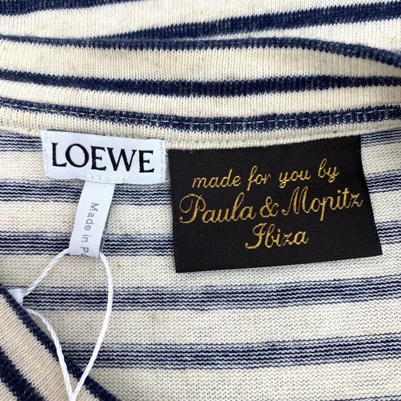 Loewe LOEWE Plaid lettered fleece striped wool round neck short Size M / US 6-8 / IT 42-44 - 5 Thumbnail