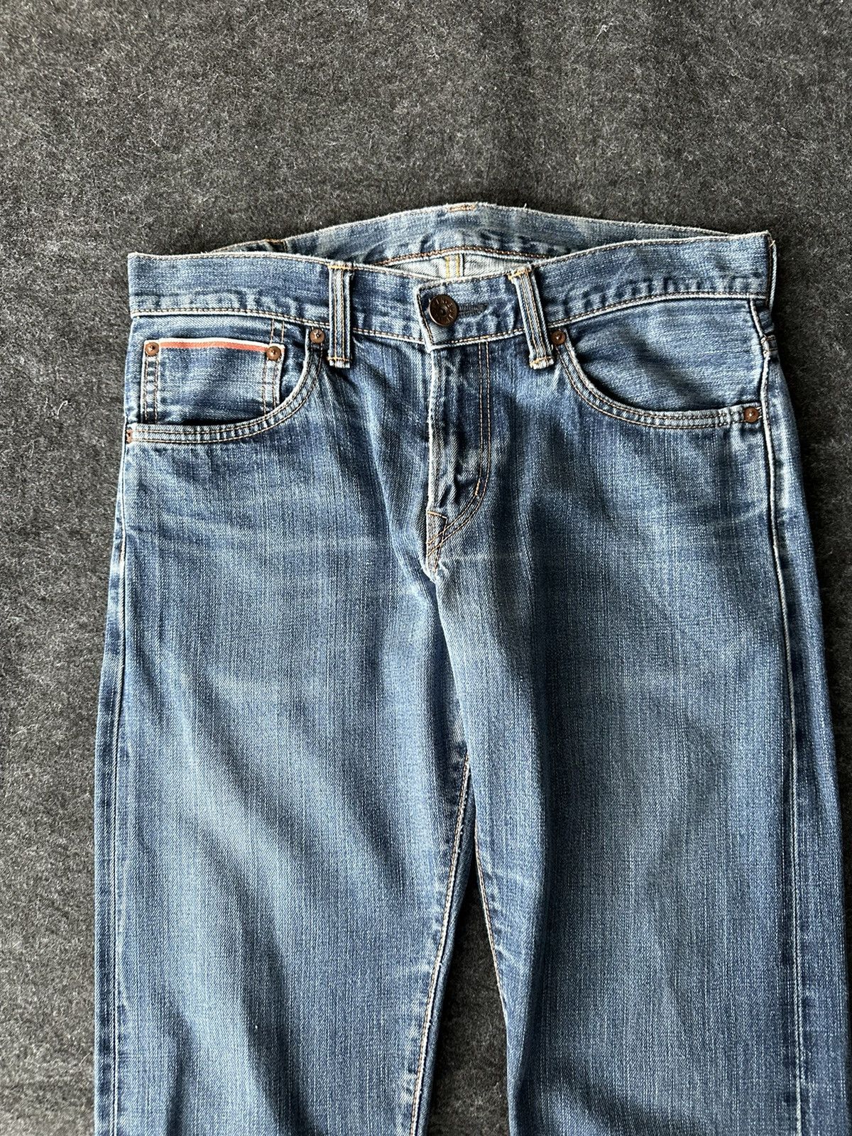 Edwin Vtg Edwin 505zxx Selvedge Redline Faded Denim W31 D411 Size US 31 - 2 Thumbnail