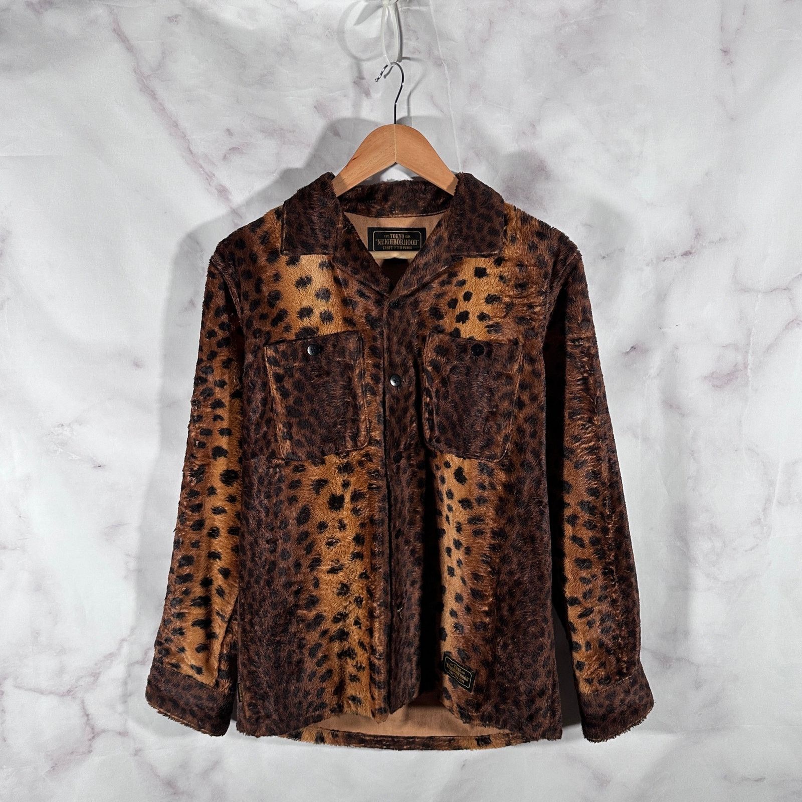 Leopard Print Faux Fur Shirt