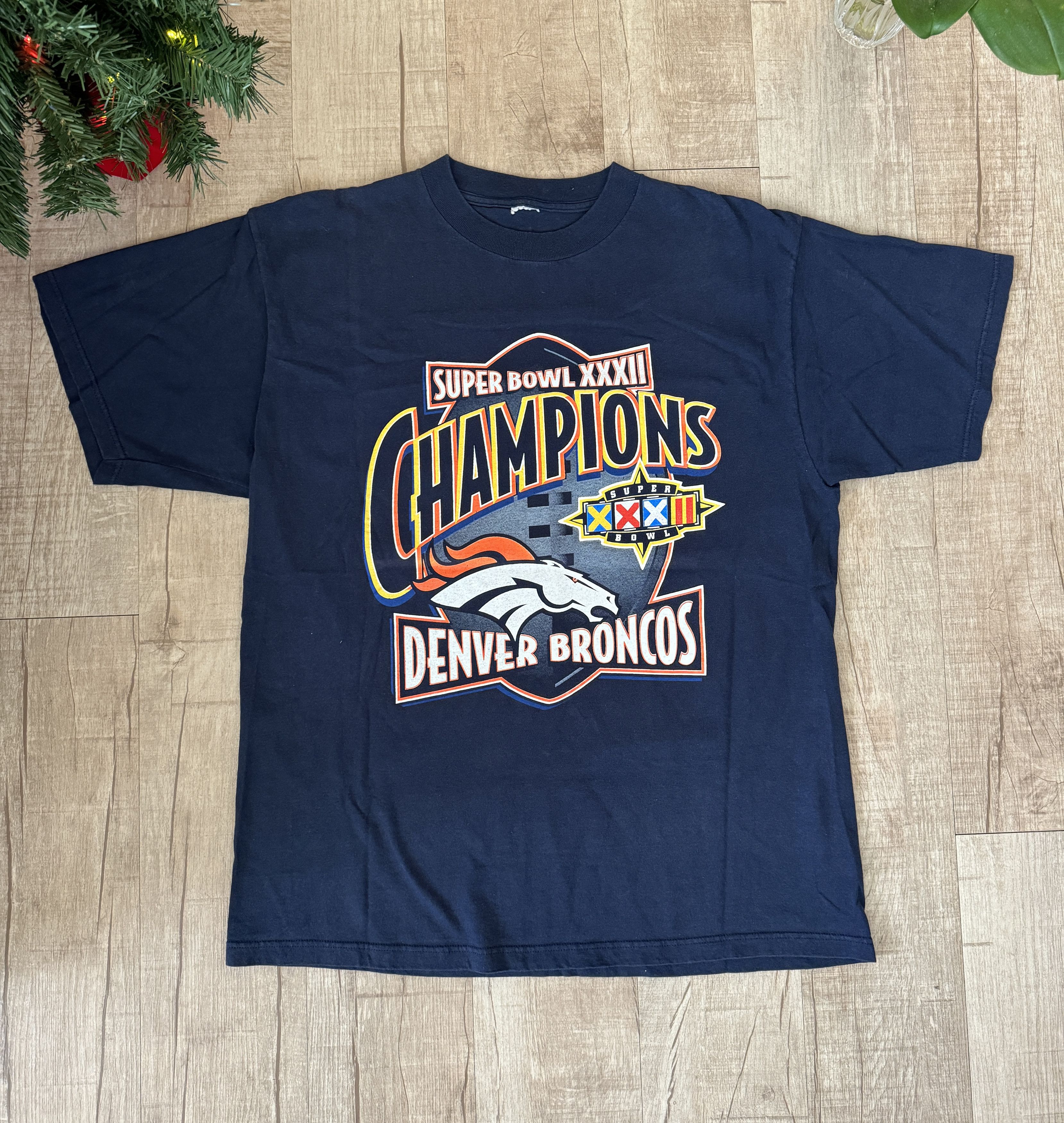 NFL × Vintage Vintage Denver Broncos Super Bowl XXXII Tee Size US L / EU 52-54 / 3 - 3 Thumbnail