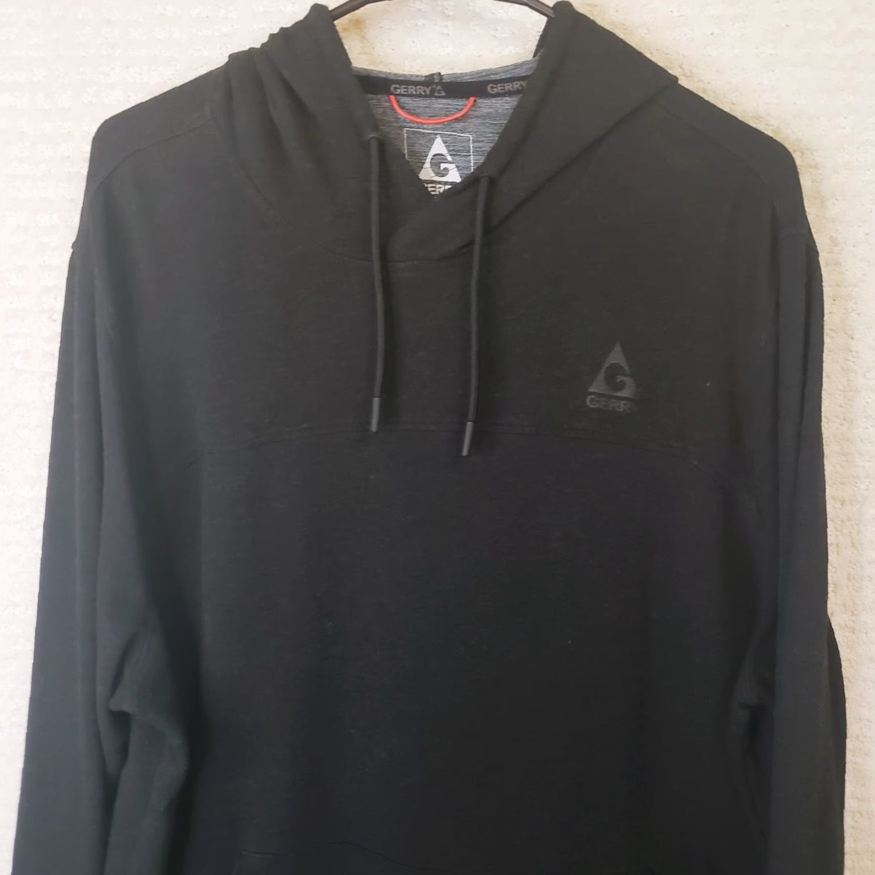 KangaROOS Gerry Hoodie Mens XL Black Long Sleeve Lightweight Kangaroo Pockets Pullover Stretchy Size US XL / EU 56 / 4 - 2 Thumbnail