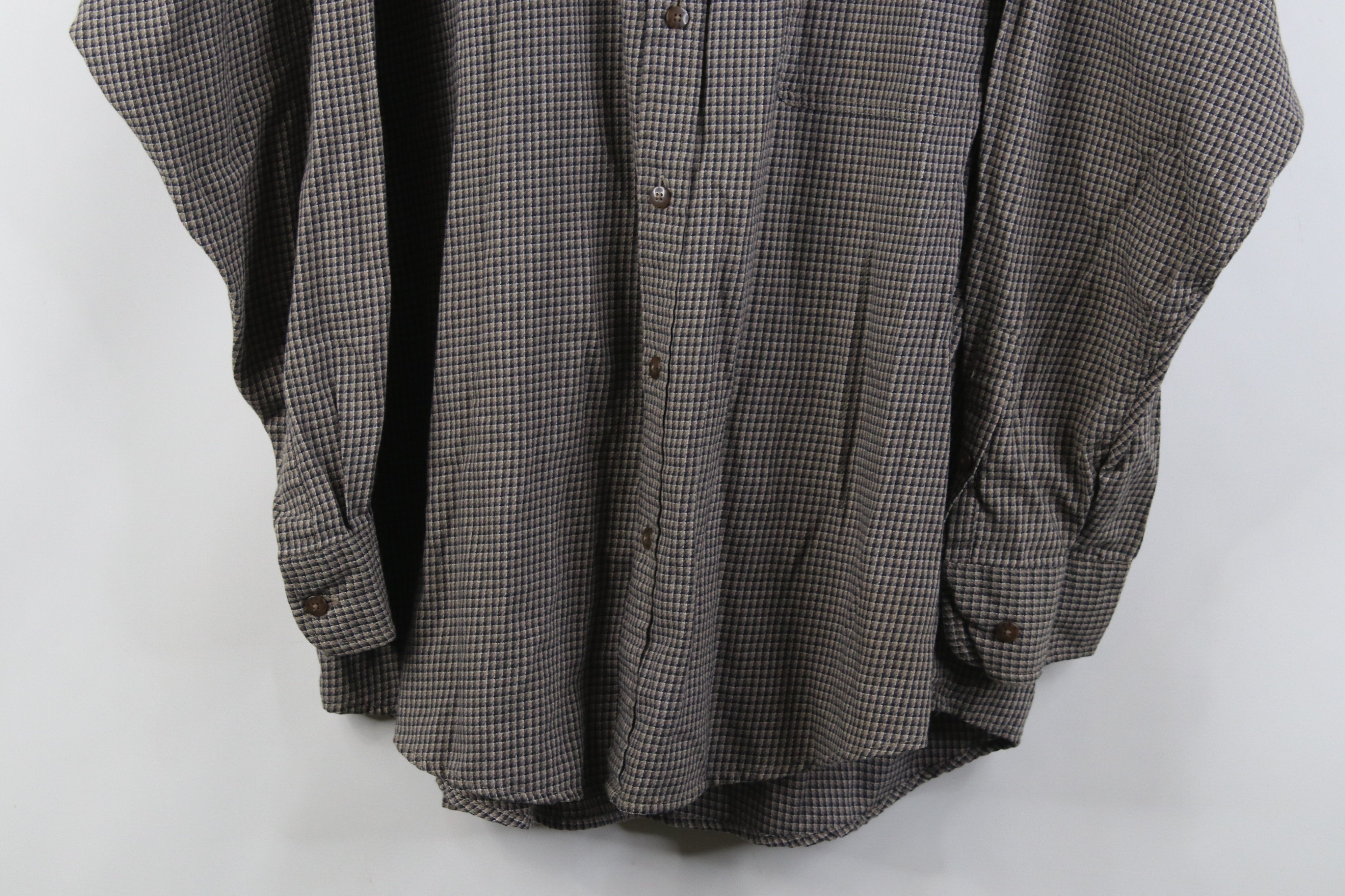 Vintage Vintage 90s Streetwear Collared Button Shirt Geometric Brown Size US XL / EU 56 / 4 - 3 Thumbnail