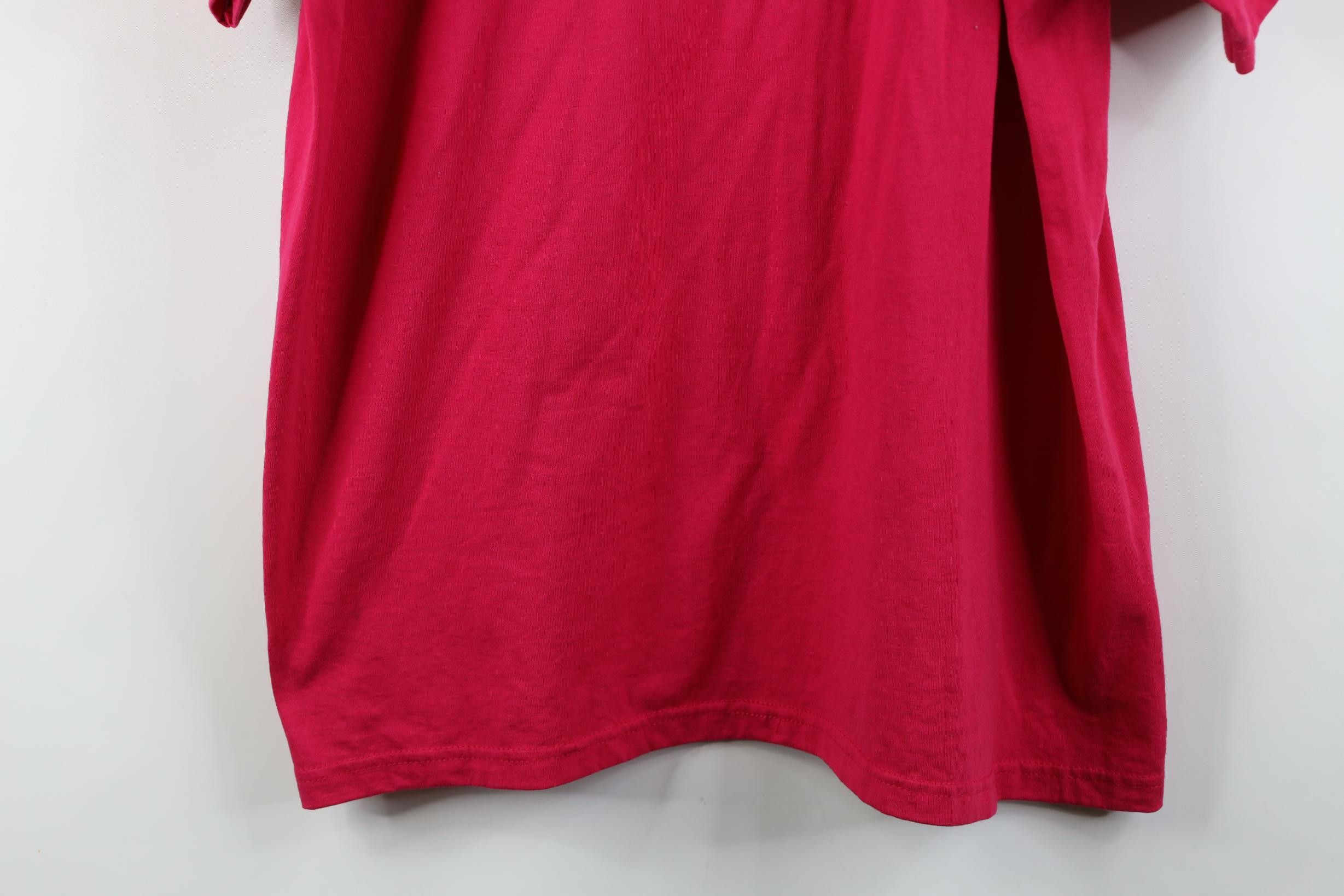 Vintage Vintage 90s Streetwear Faded Blank Short Sleeve T-Shirt Pink Size US XL / EU 56 / 4 - 11 Thumbnail