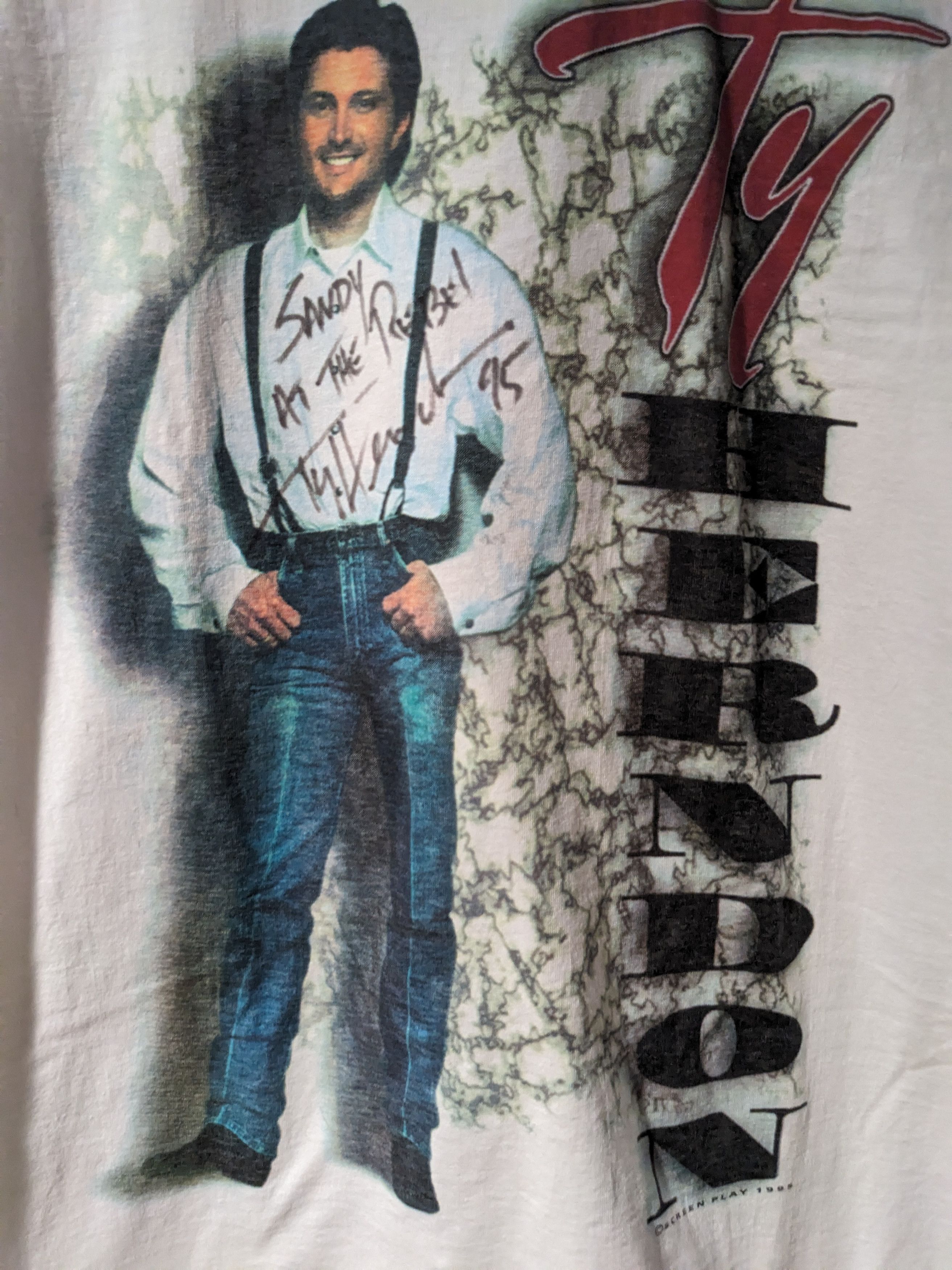 Band Tees × Vintage Vintage 1995 Ty Herndon SIGNED What Mattered Most T-Shirt Size US XL / EU 56 / 4 - 2 Thumbnail