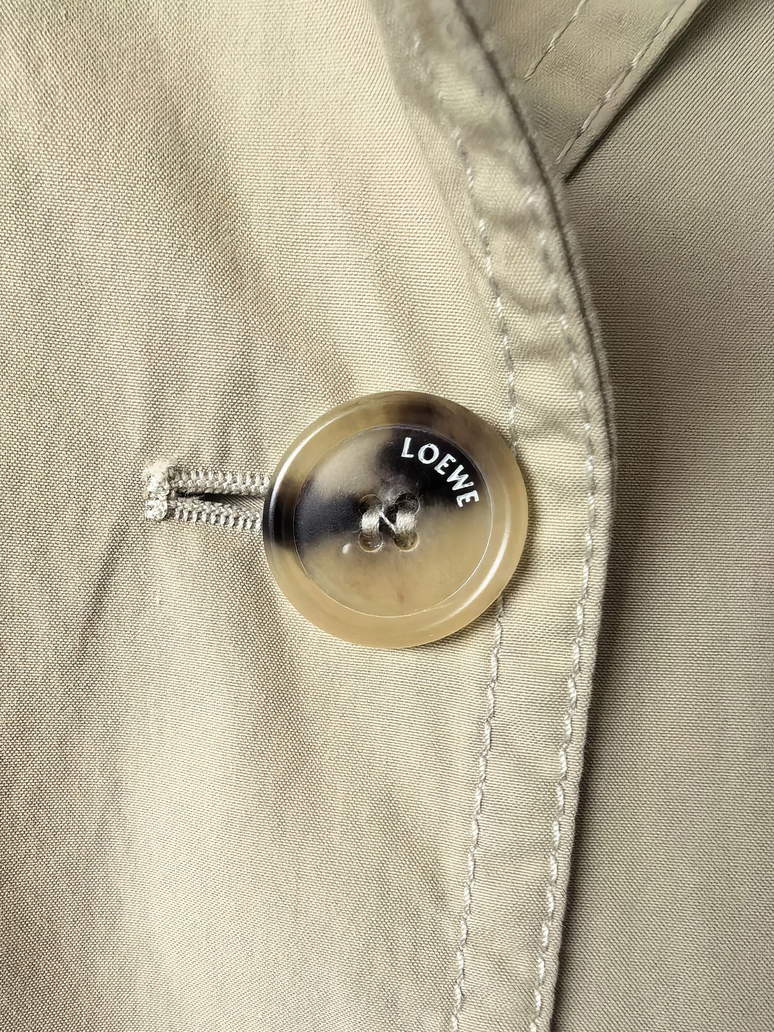 Loewe LOEWE FW22 Khaki Mid-Length Trench Coat EU48 Size US M / EU 48-50 / 2 - 6 Thumbnail