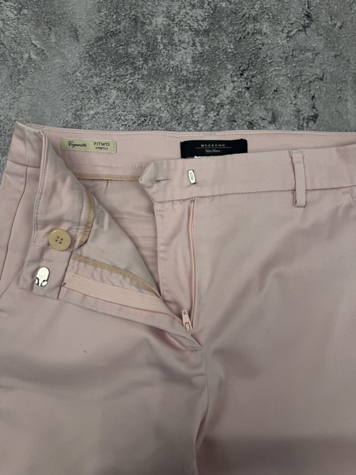 Weekend Max Mara Weekend Max Mara Women Stretch Trousers Pink Size 34 Size 24" / US 00 / IT 34 - 4 Thumbnail
