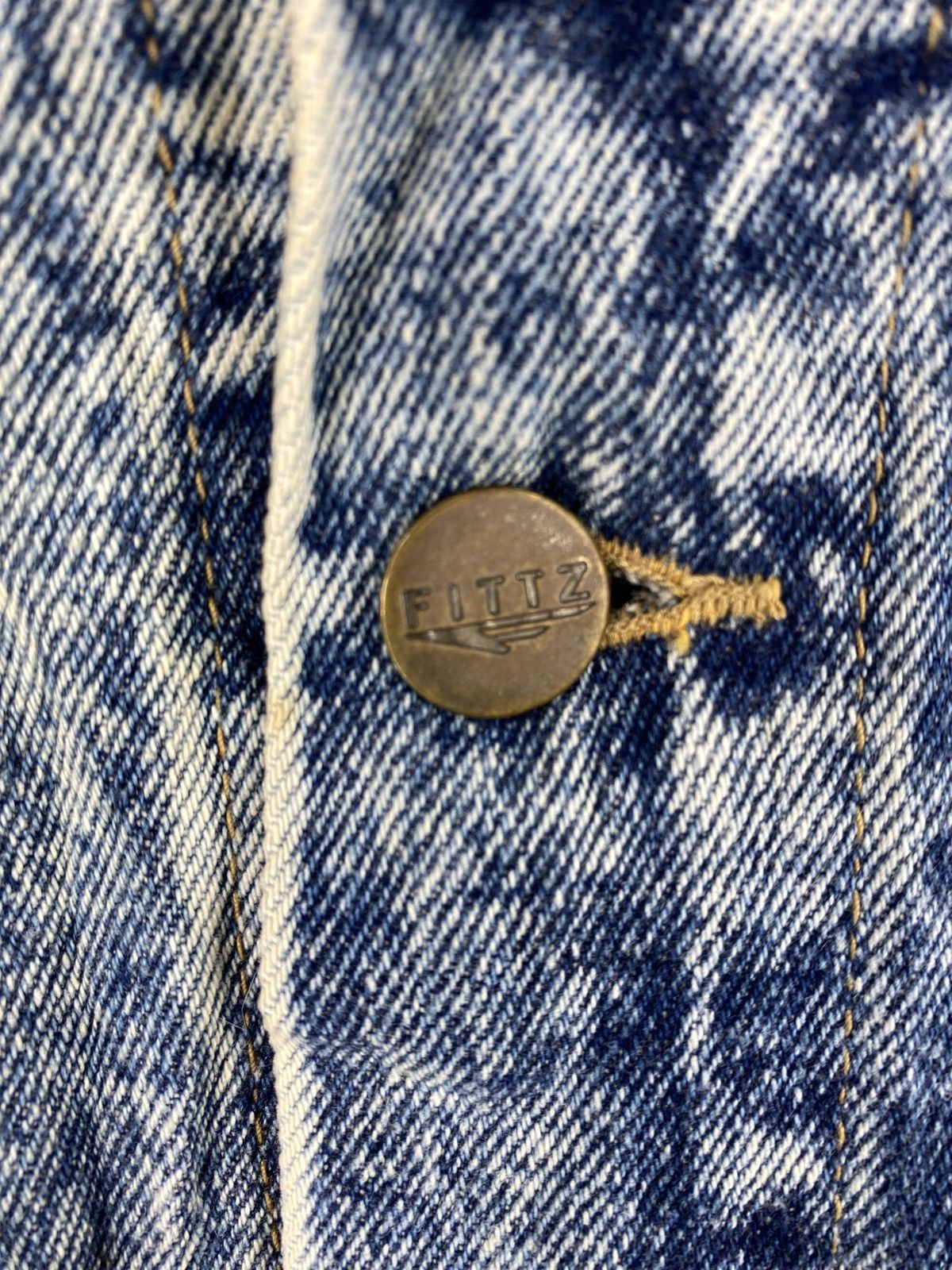 Japanese Brand Vintage 90’s Denim Jacket by Fittz Size US S / EU 44-46 / 1 - 9 Thumbnail