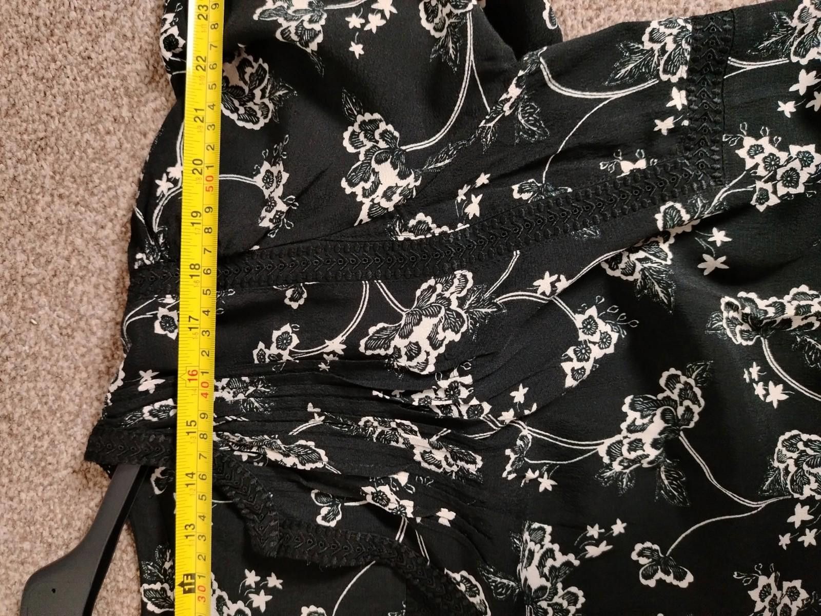 M.E. Sport Pre-Loved Women's Black and White Floral Long Sleeve Blouse Size XL / US 12-14 / IT 48-50 - 12 Thumbnail