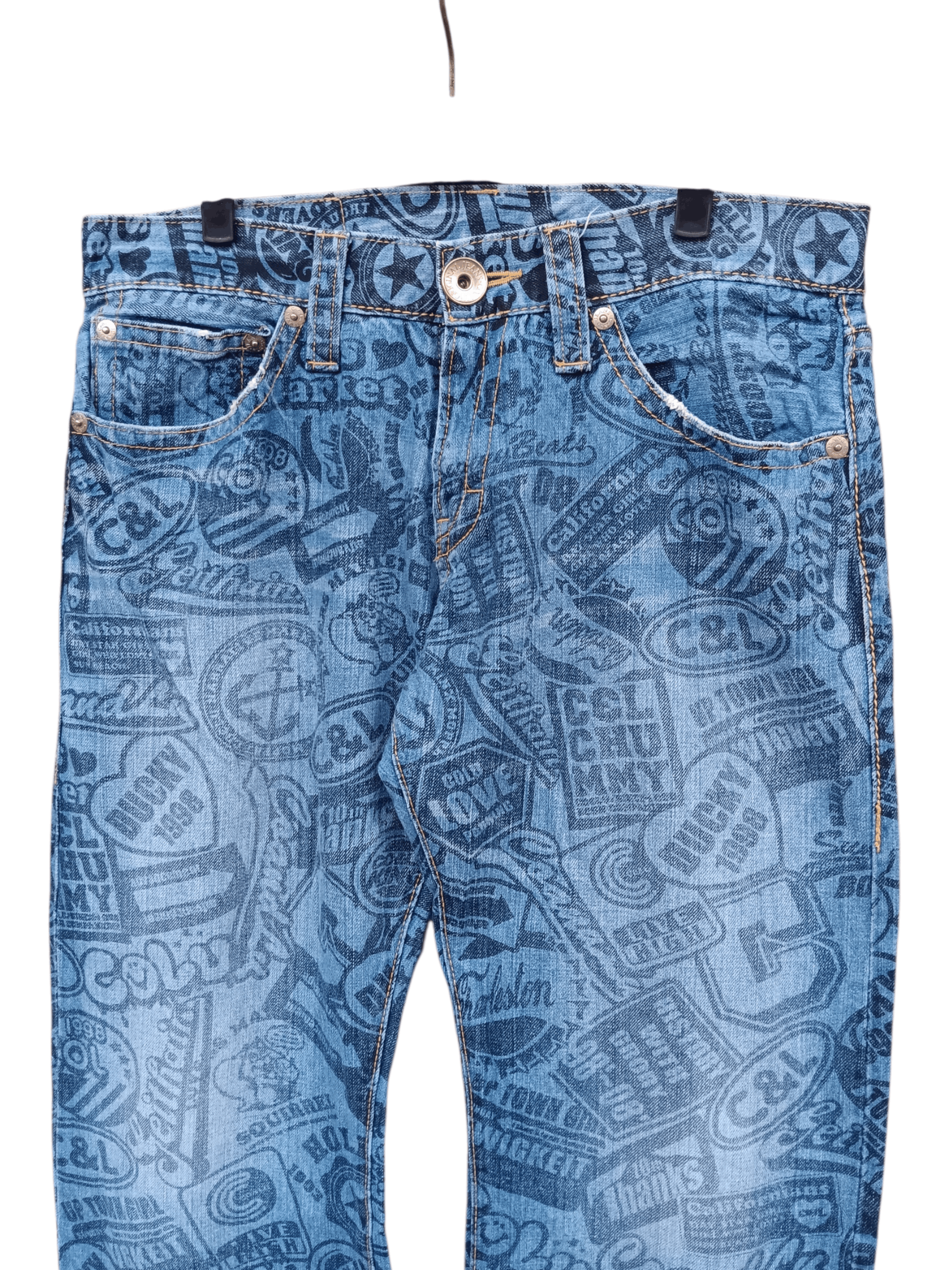 Vintage Vintage Co&Lu alloverprint denim pants Size US 33 - 3 Thumbnail