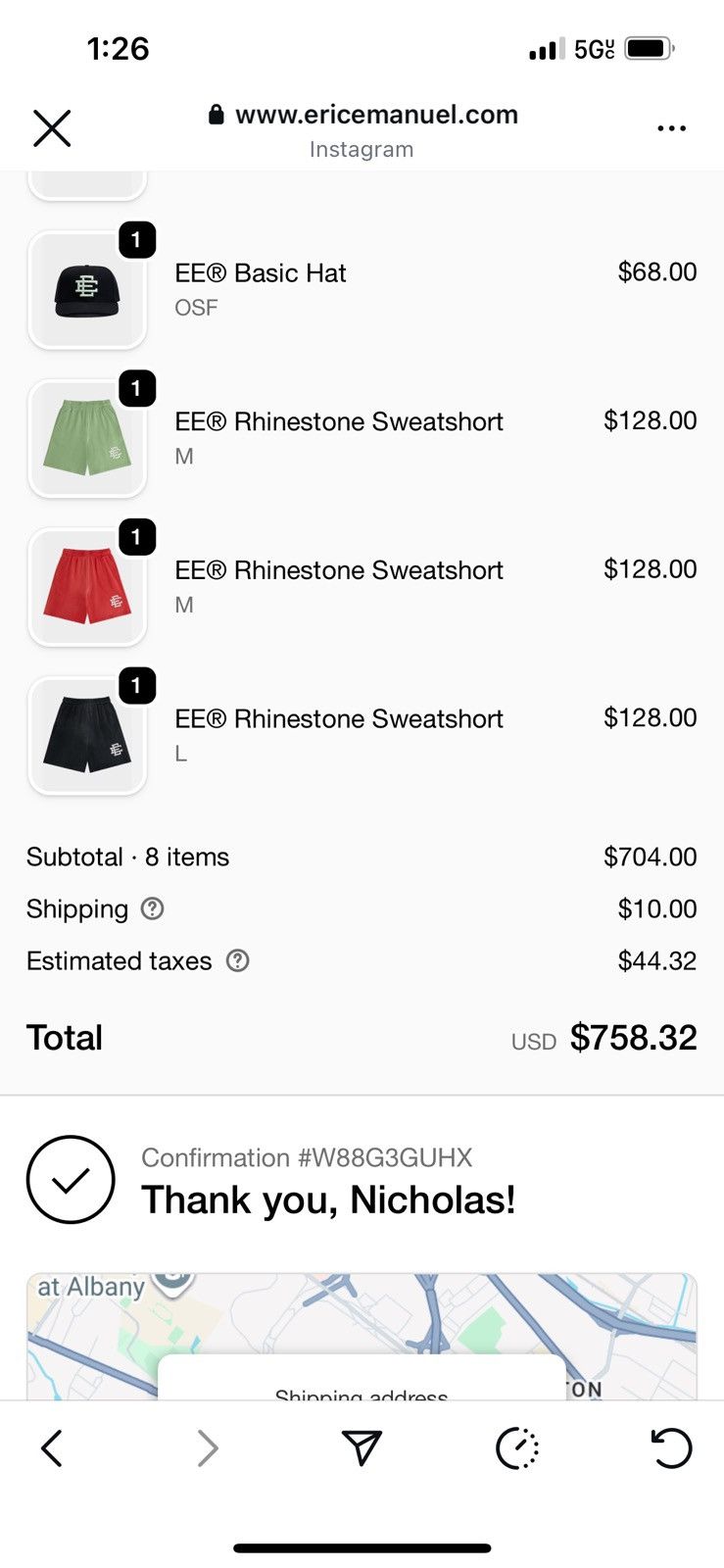 Eric Emanuel Eric Emanuel red rhinestone sweat shorts medium Size US 30 / EU 46 - 3 Thumbnail