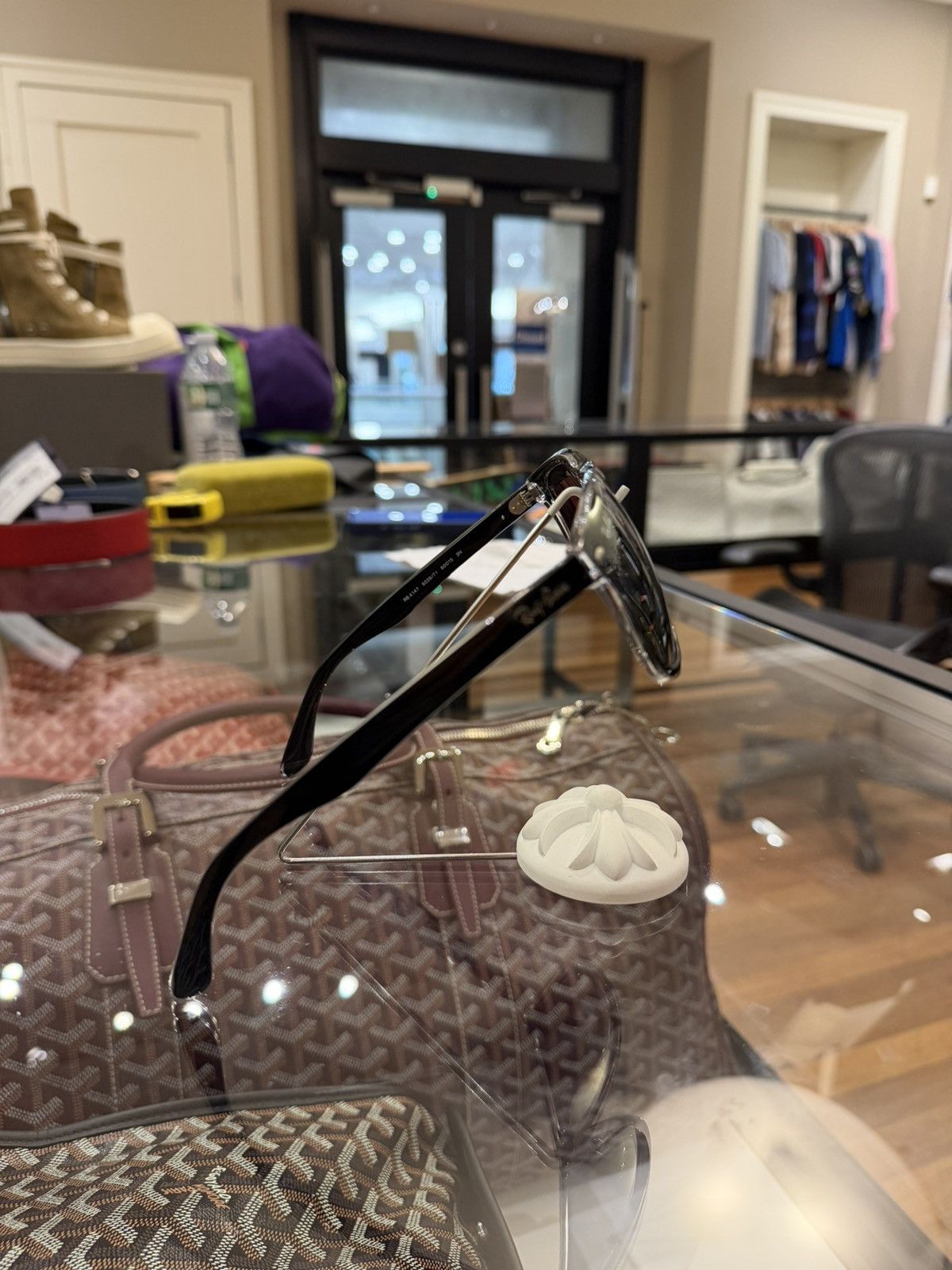 RayBan Ray-Ban Boyfriend Sunglasses - Transparent / Black Size ONE SIZE - 3 Thumbnail