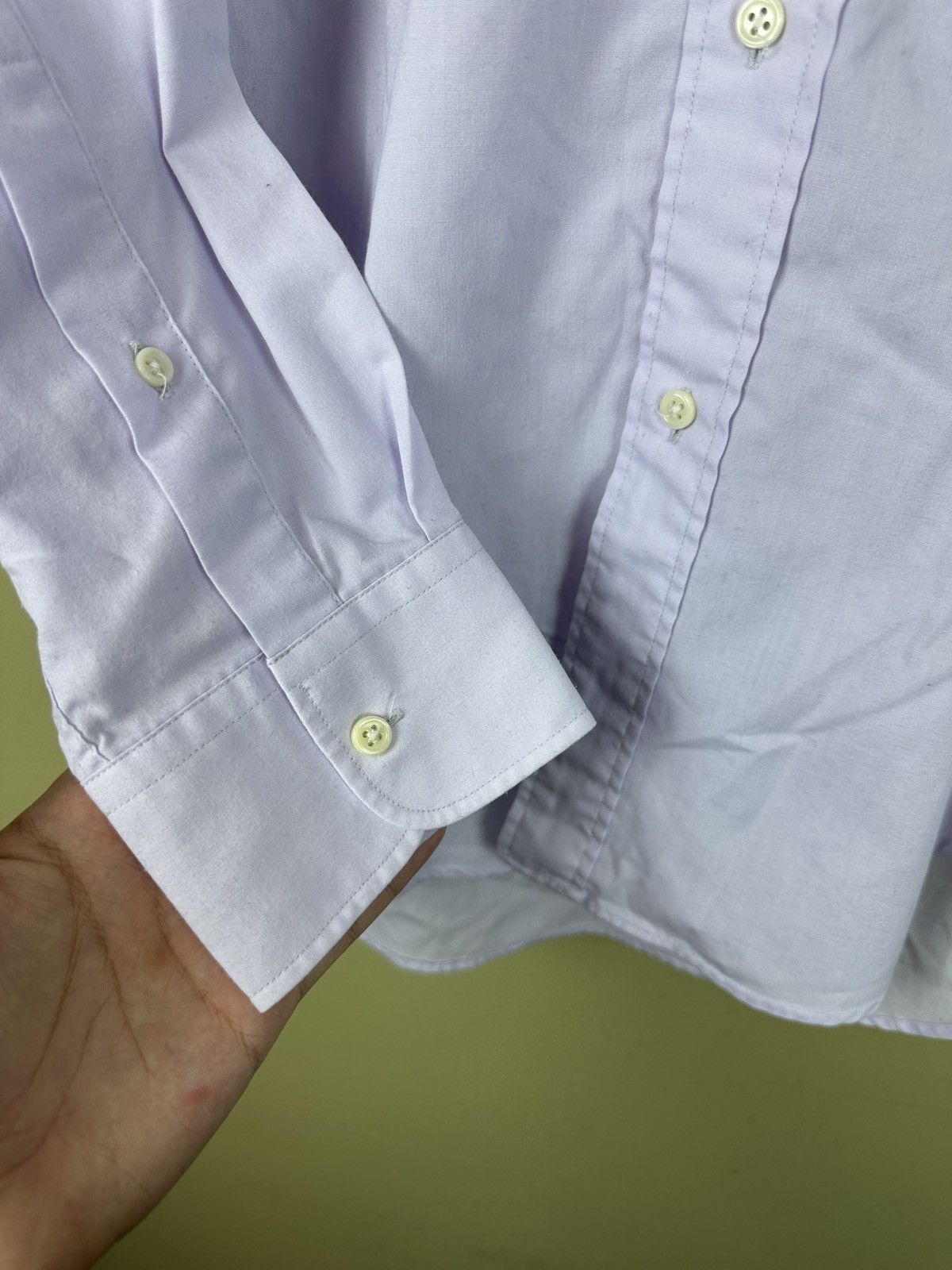 Yves Saint Laurent Vintage white/lavender YSL button up shirt Size US L / EU 52-54 / 3 - 5 Thumbnail