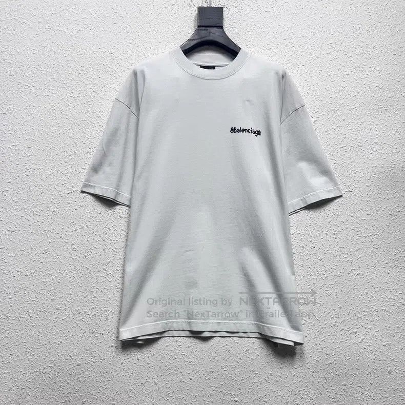 Balenciaga Balenciaga Doodle Letter Logo Printed Short Sleeve T-Shirt Size US M / EU 48-50 / 2 - 2 Thumbnail