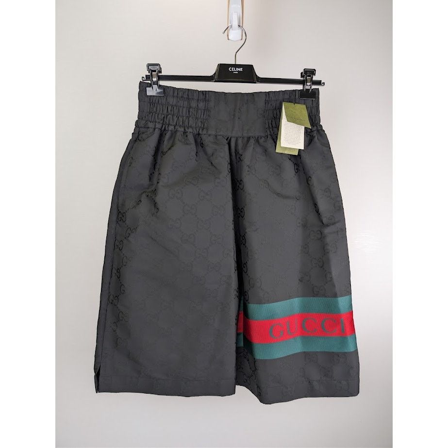Gucci o1rshd1 Nylon Short Pant in Black/Green/Red Size US 32 / EU 48 - 9 Thumbnail