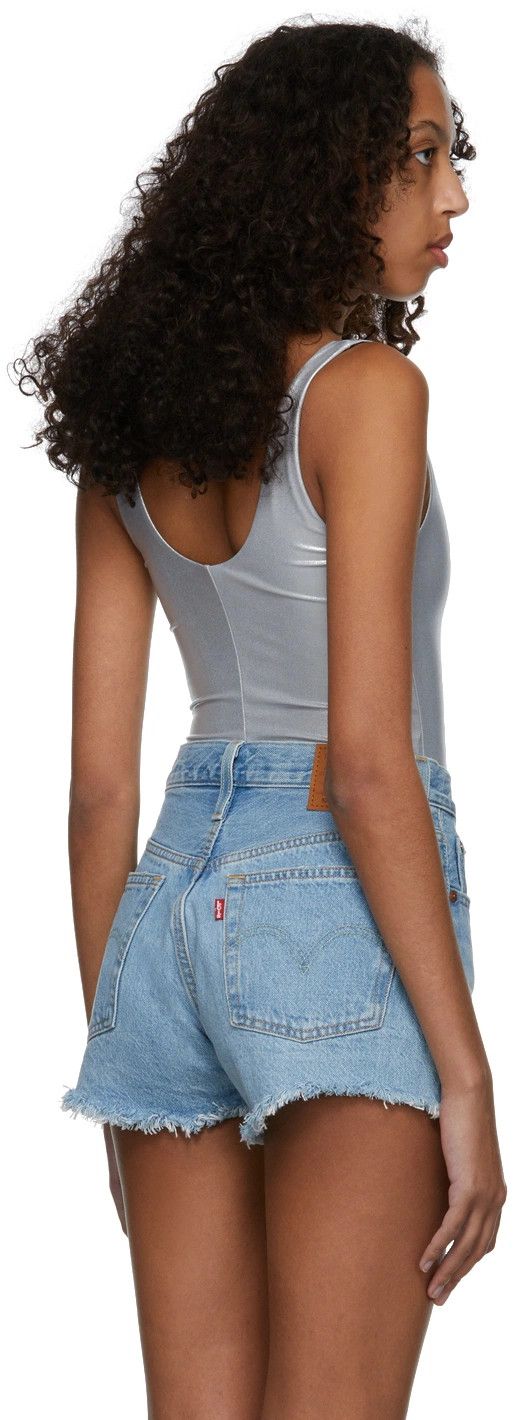Saint Laurent Paris o1y0126 Bodysuit in Silver Size XS / US 0-2 / IT 36-38 - 4 Thumbnail