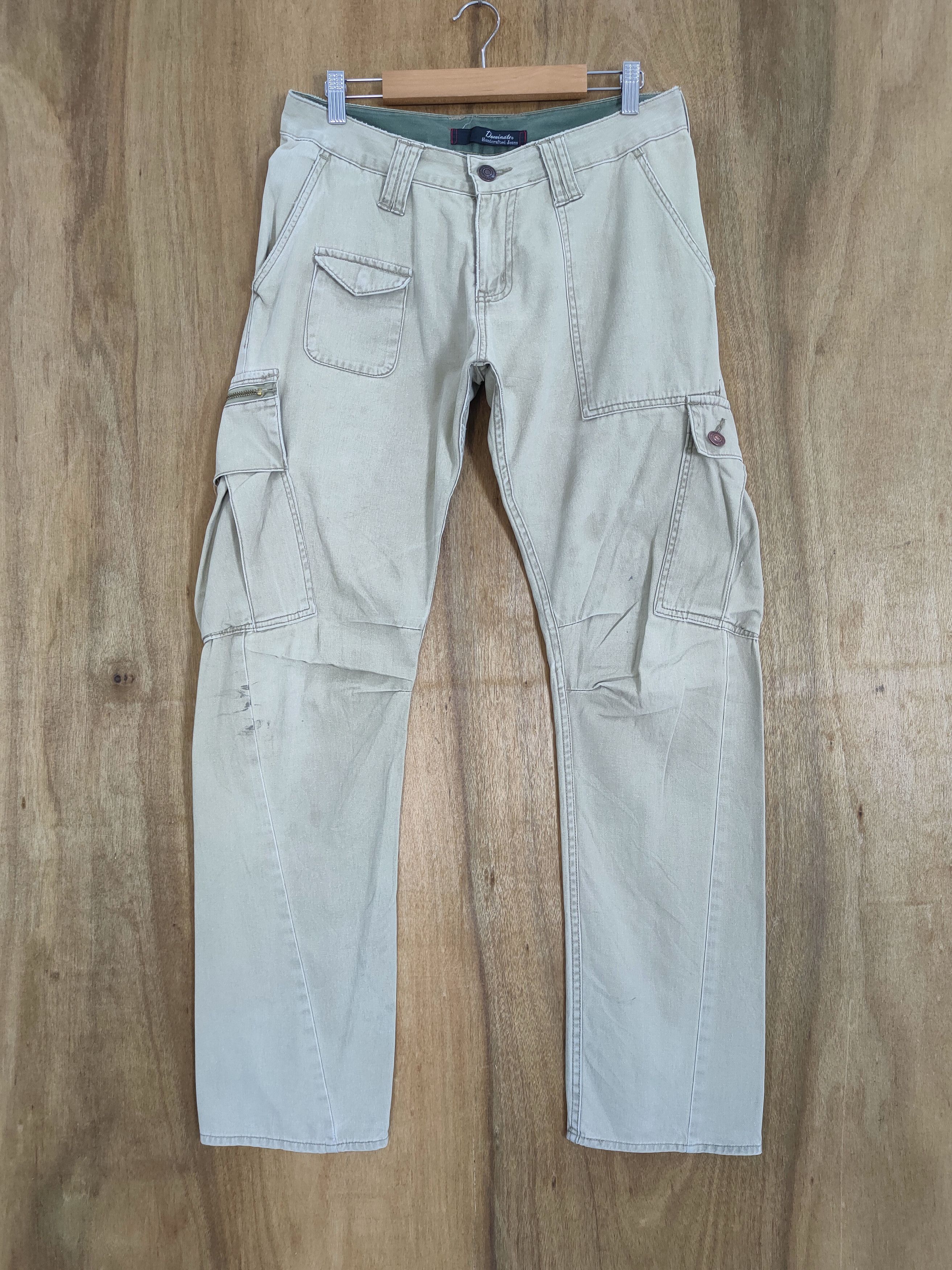 Japanese Brand VINTAGE DOMINATED HANDCRAFTED FADED CARGO PANTS Size US 30 / EU 46 - 2 Thumbnail