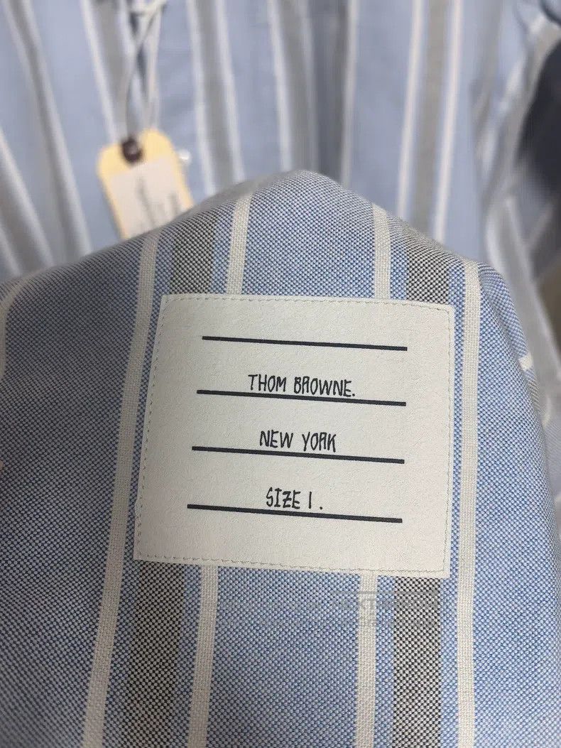 Thom Browne Thom Browne Sleeve Badge Oxford Shirt Size US S / EU 44-46 / 1 - 3 Thumbnail