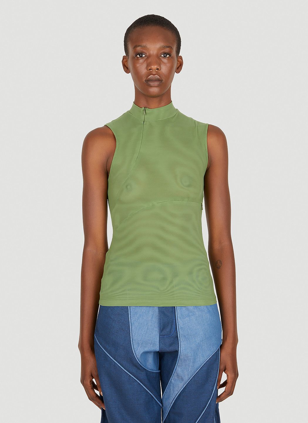 Mainline:RUS/Fr.CA/DE Mesh Zip Top Size L / US 10 / IT 46 - 1 Thumbnail