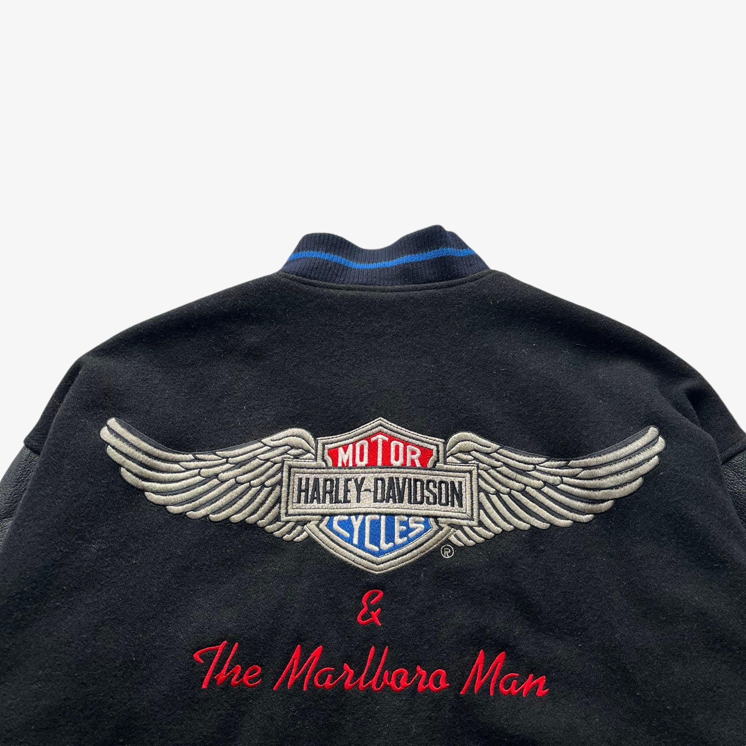 Harley Davidson Vintage 90s Men's Harley Davidson & Marlboro Varsity Jacket Size US M / EU 48-50 / 2 - 5 Thumbnail