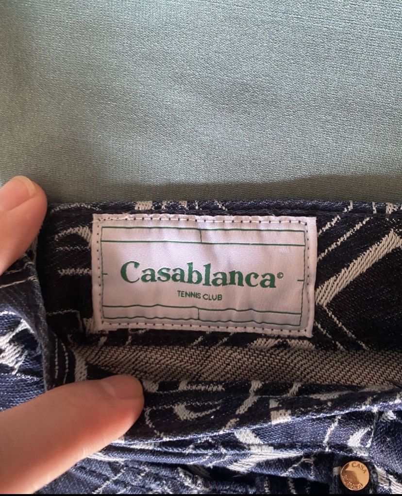 Casablanca Casablanca Navy OG Monogram Jacquard Jeans Size US 32 / EU 48 - 4 Thumbnail