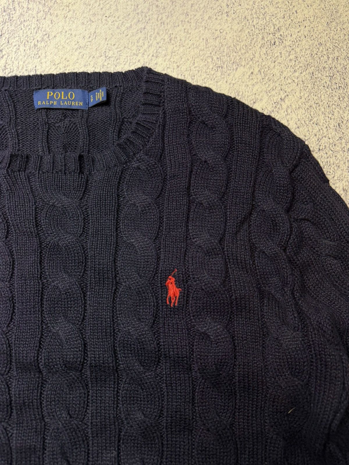 Polo Ralph Lauren Mens Vintage Polo Ralph Lauren knitted Blue Sweater luxury Size US S / EU 44-46 / 1 - 7 Thumbnail