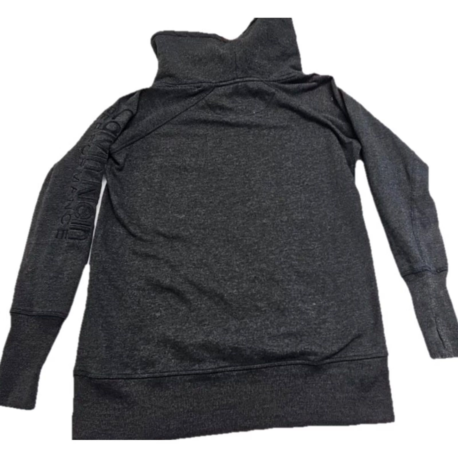 Calvin Klein Calvin Klein Performance Hoodie Womens M Gray Pink Mock Neck Pullover Logo Pockets Lightweight Activewear Size M / US 6-8 / IT 42-44 - 6 Thumbnail