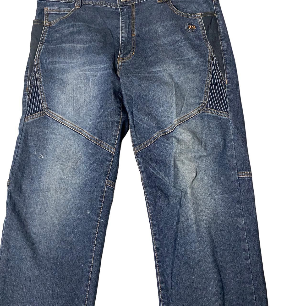 If Six Was Nine K2 Japanese Flared Embroided Straight Cut Jeans Size US 32 / EU 48 - 13 Thumbnail