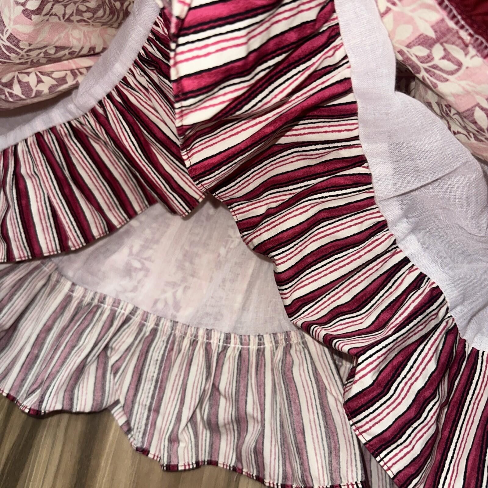 Other Girls Burgundy A Line Floral Two Layer Dress Size 4 T Size ONE SIZE - 3 Thumbnail