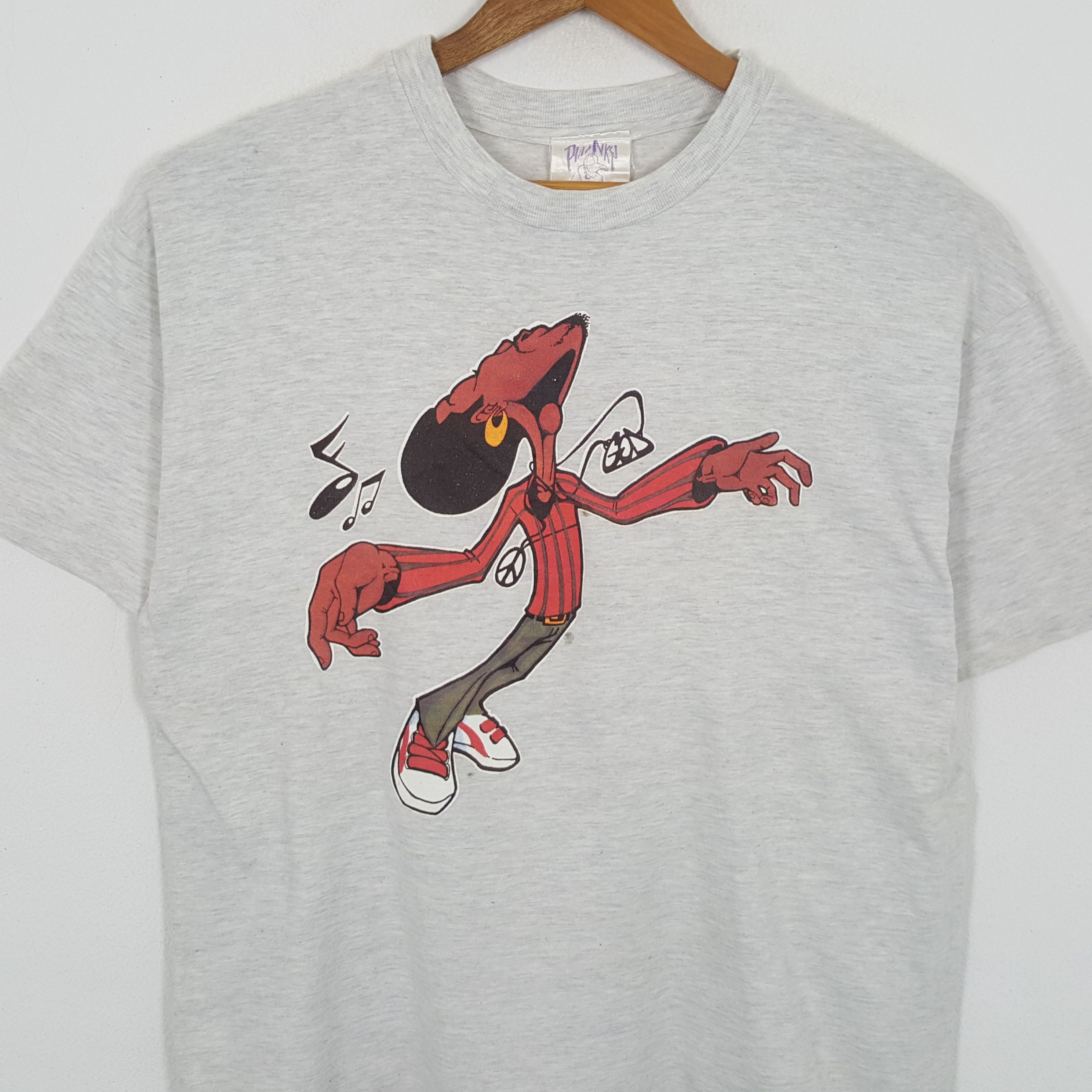 Vintage Vintage 90's PHUNKY CIRCLE American Hip Hop Style T-Shirts Size US XL / EU 56 / 4 - 2 Thumbnail
