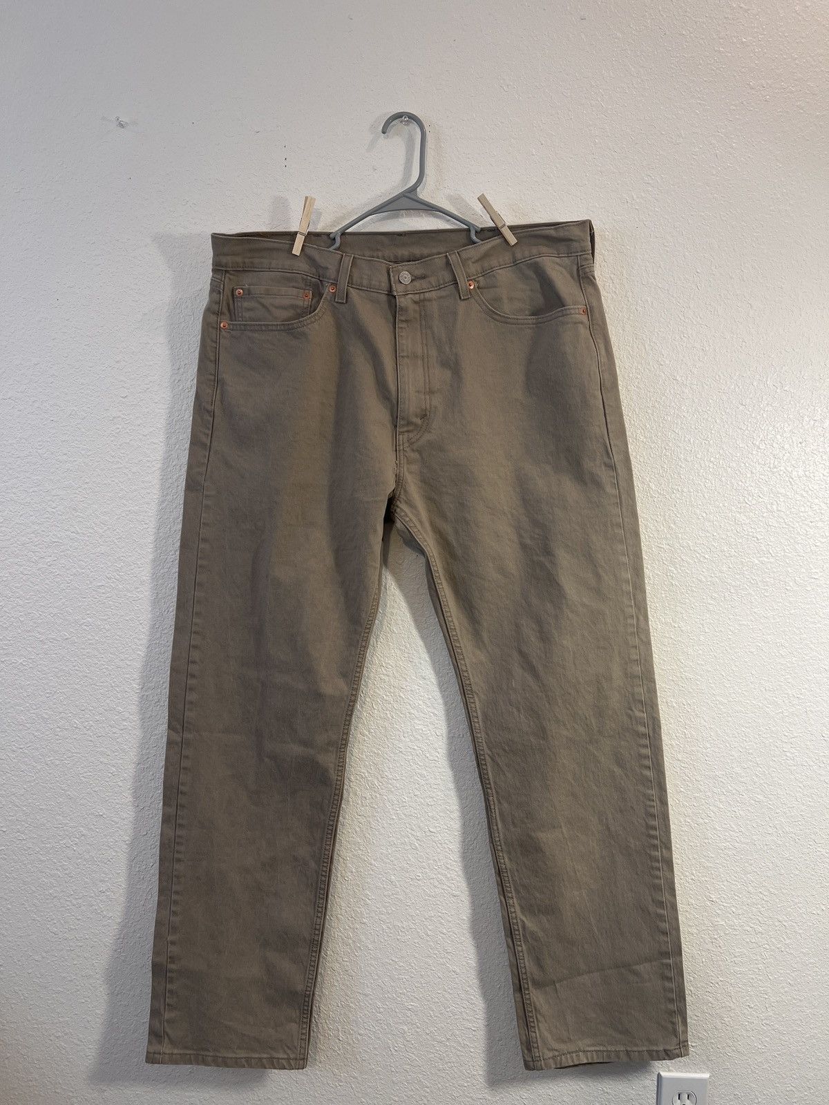 Levi's Levi 505 Tan Jeans Size US 38 / EU 54 - 3 Thumbnail