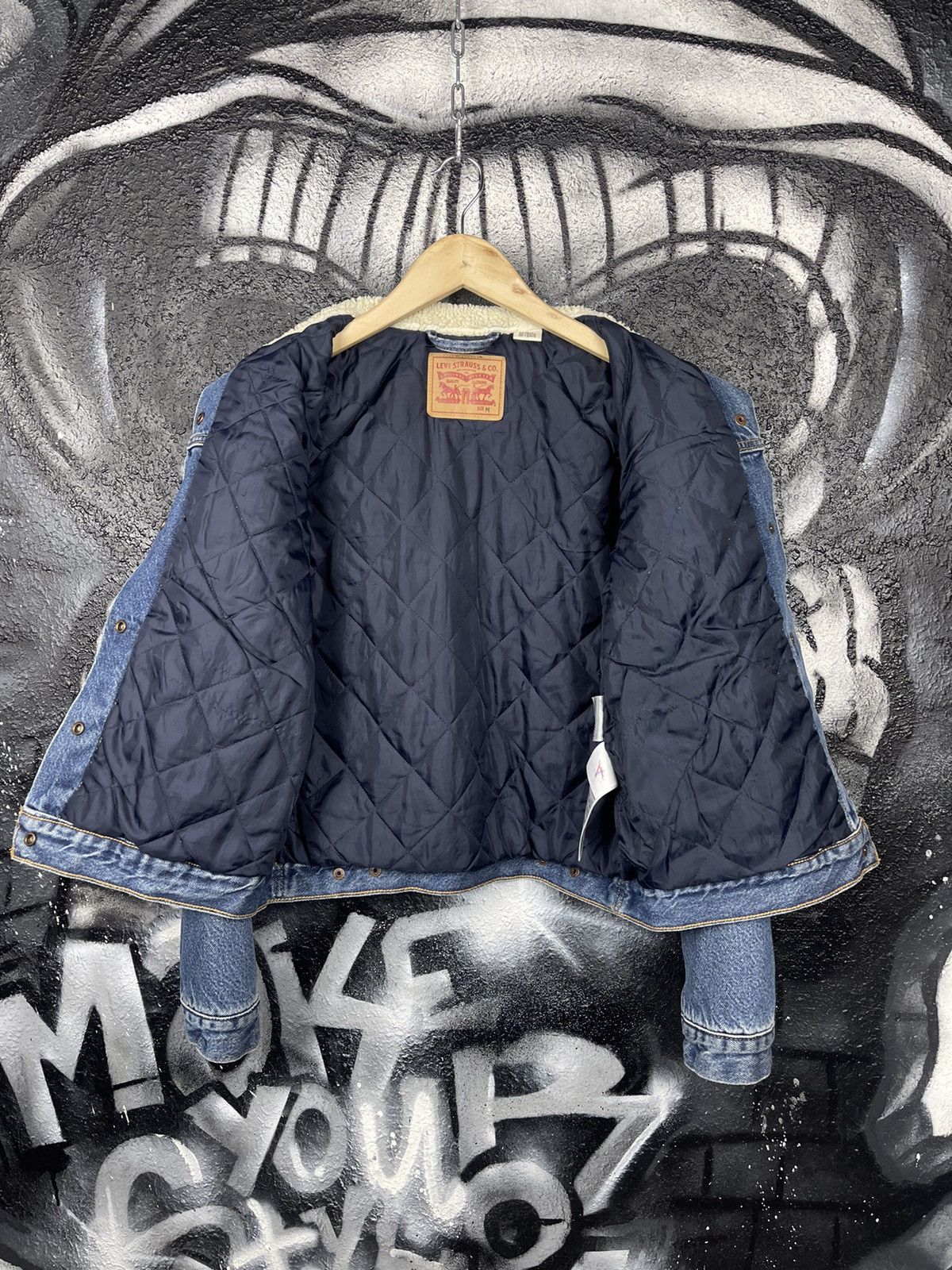 Levi's Levi’s Blue Denim Jeans Sherpa Jacket Women’s Size Medium Size M / US 6-8 / IT 42-44 - 7 Thumbnail