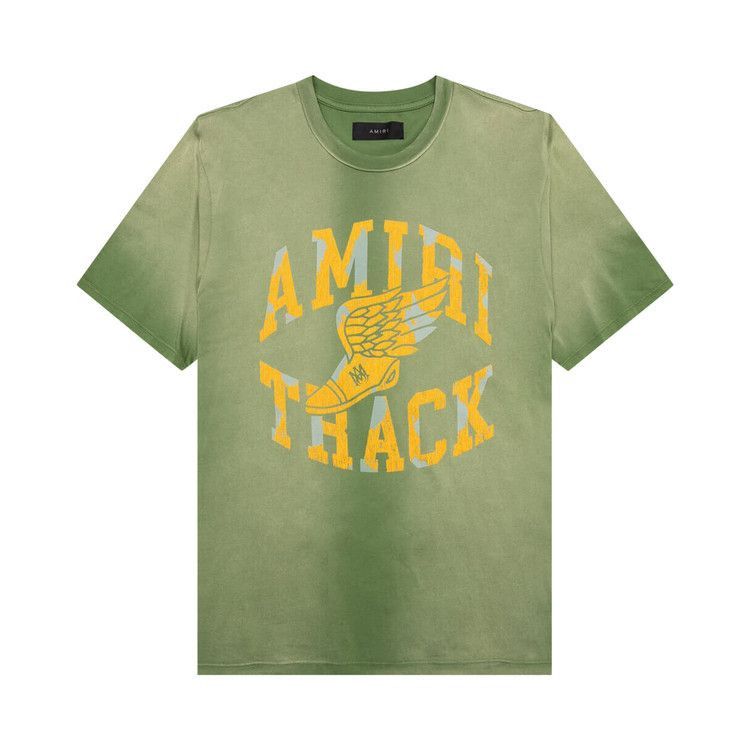 Amiri o1gr1nt0426 Track T-Shirt in Green Size US M / EU 48-50 / 2 - 1 Thumbnail