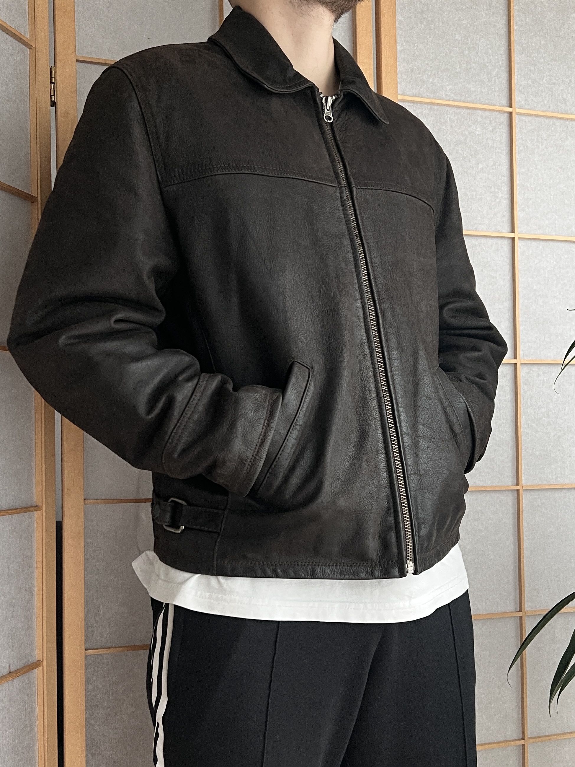 Hysteric Glamour Heavyweight vintage 90s boxy cropped bomber leather jacket L Size US L / EU 52-54 / 3 - 12 Thumbnail