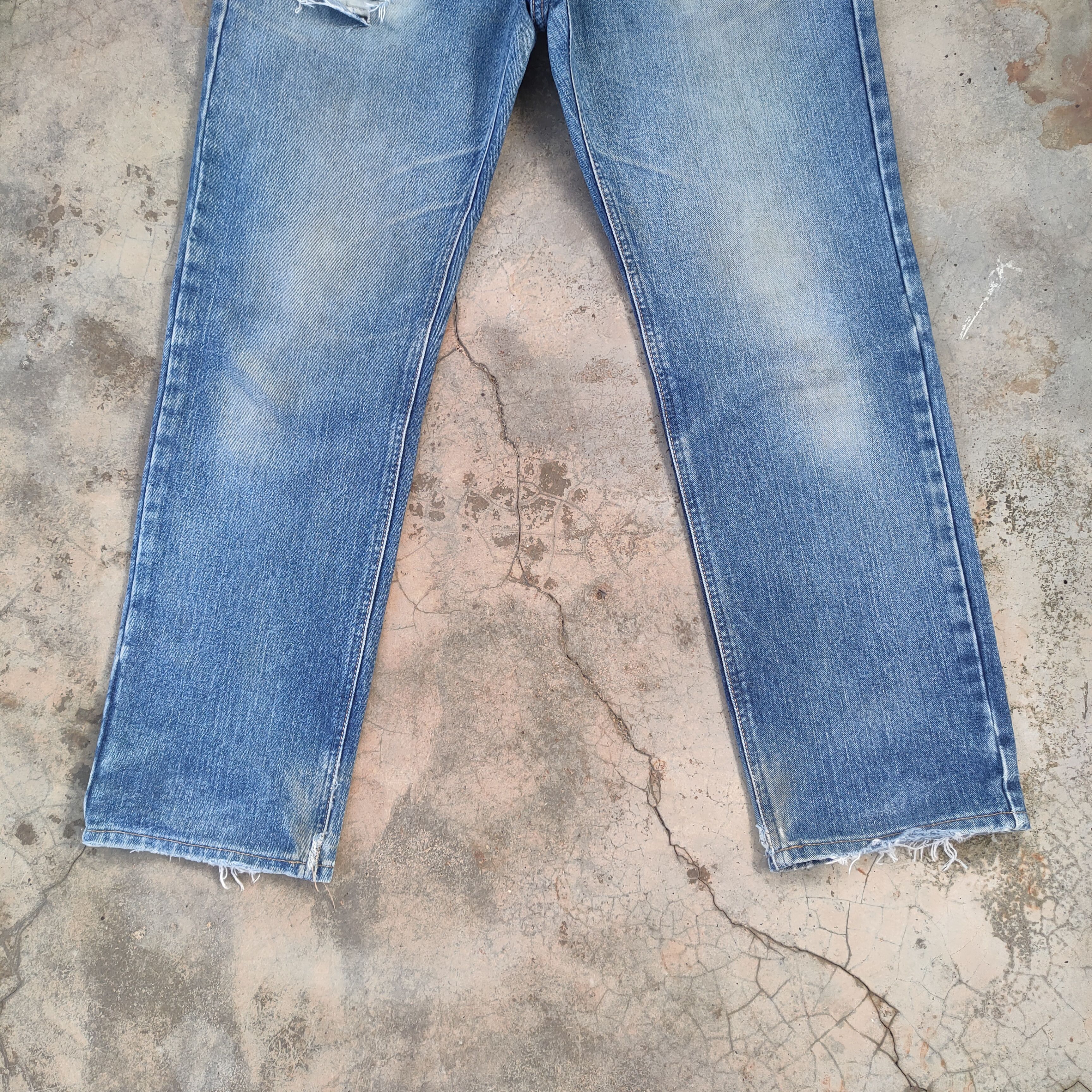 Edwin W32 VINTAGE EDWIN 403 FADED DISTRESSED JEAN PANTS Size US 32 / EU 48 - 4 Thumbnail