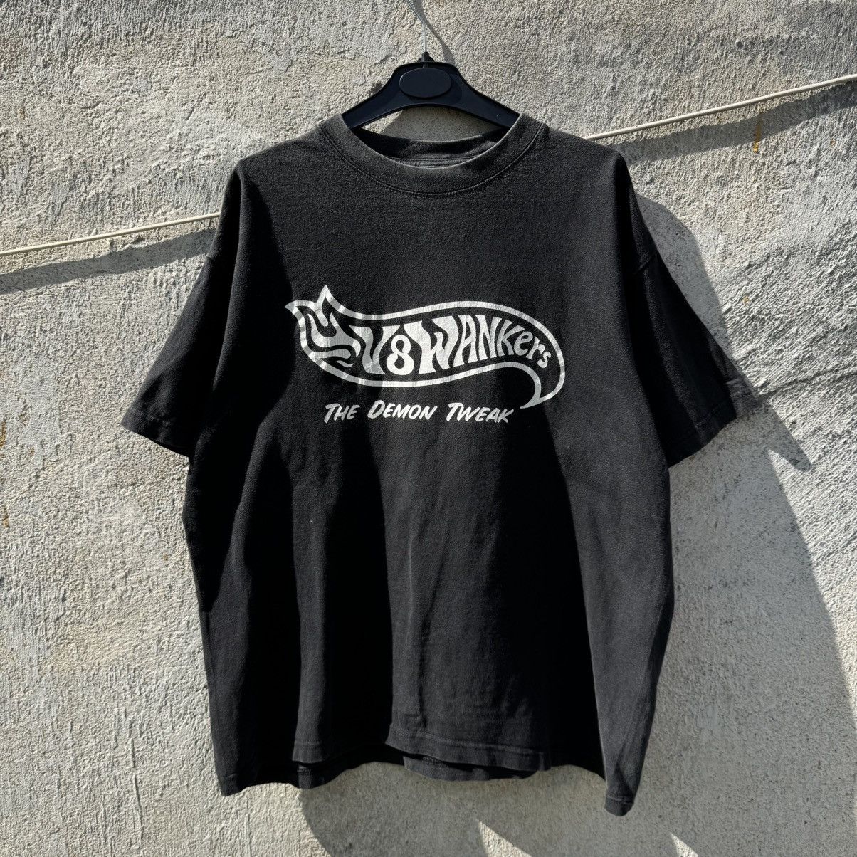 Band Tees × Vintage Vintage V8 Wankers Punk Washed Boxy Tees Japanese 90s Grunge Size US L / EU 52-54 / 3 - 2 Thumbnail
