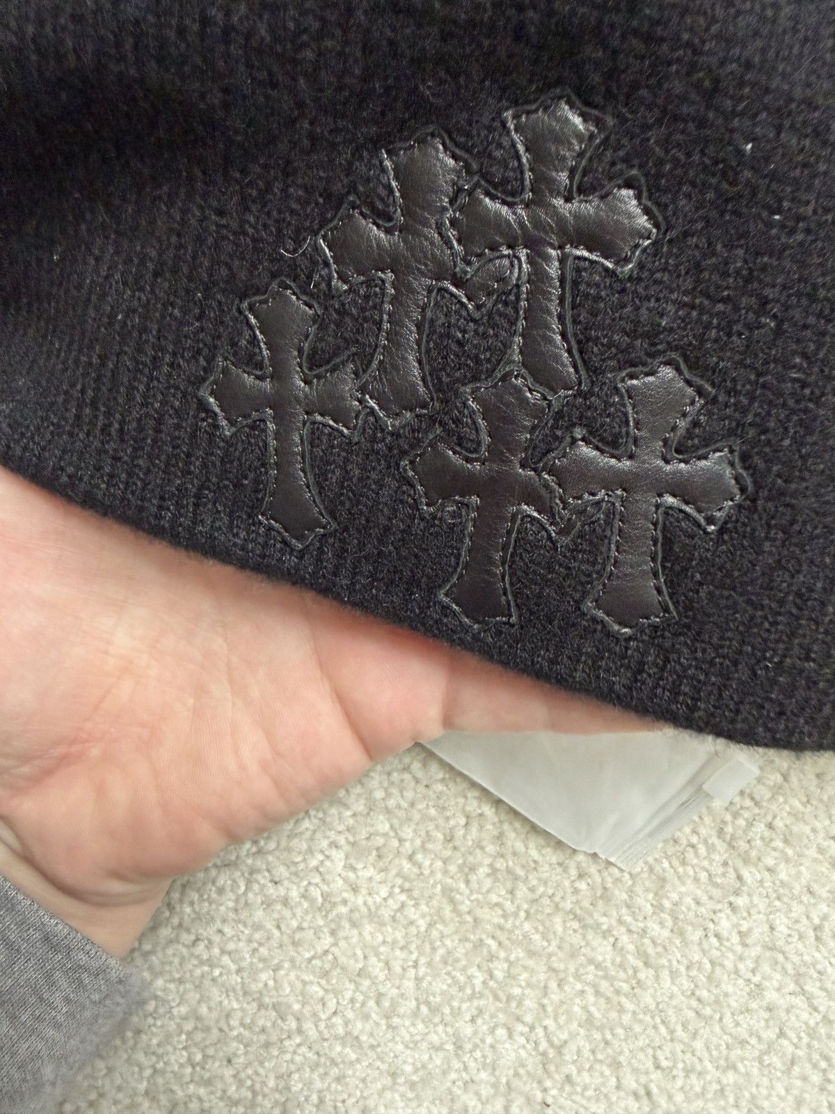 Chrome Hearts CH MULTI MINI CROSS CASHMERE BEANIE Size ONE SIZE - 3 Thumbnail