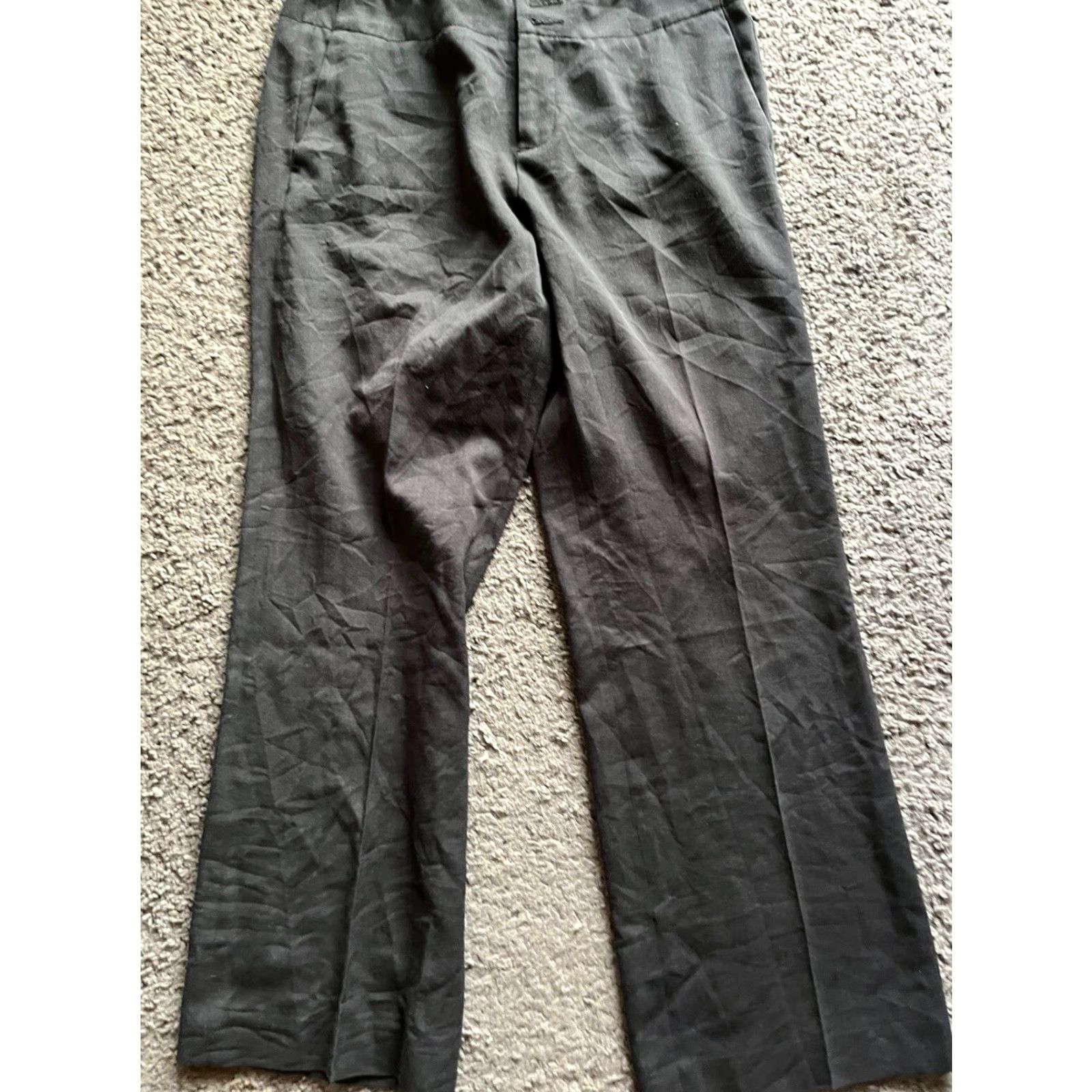 Eddie Bauer Eddie Bauer Gray Solid Cropped Cuffed Pants 6P Petite Mercer Fit Womens Size 28" / US 6 / IT 42 - 2 Thumbnail