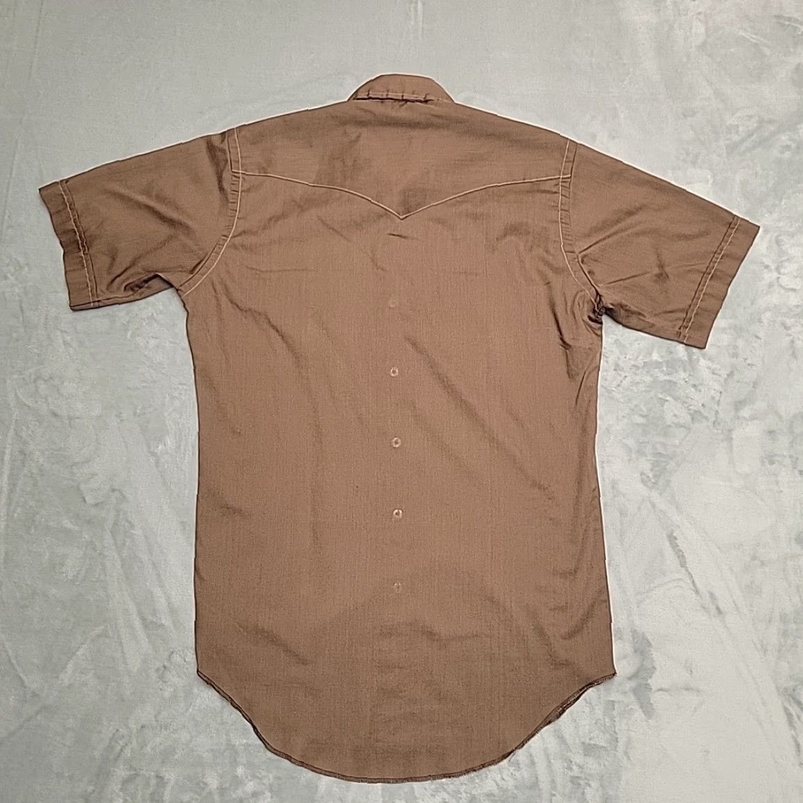 Wrangler VINTAGE Wrangler Shirt Men M Brown Western Pearl Snap Long Sleeve Rodeo Made in USA Cowboys Outdoors Western 70s Size US M / EU 48-50 / 2 - 7 Thumbnail