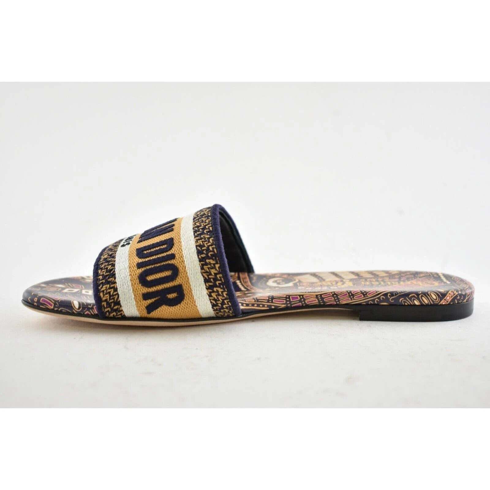 Dior Dway Animals Logo Slide Mule Flat Sandal 35 Size US 5 / IT 35 - 9 Thumbnail