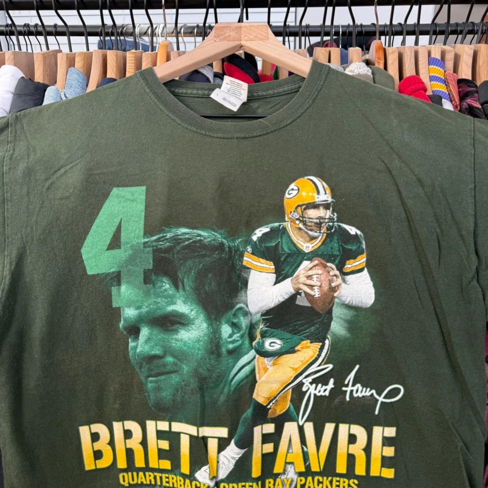 NFL Vintage Brett Favre Greenbay Packers NFL Tee Green Size US L / EU 52-54 / 3 - 2 Thumbnail