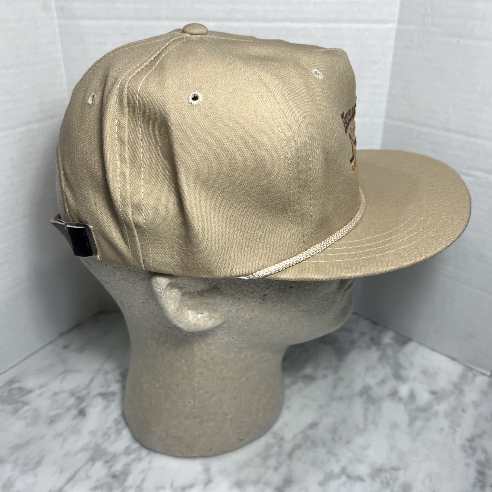 Vintage VINTAGE Pinnacle Peaks Country Club Hat Scottsdale Arizona Adjustable Rope Strapback Tan Trucker Cap Mens/Unisex Size ONE SIZE - 3 Thumbnail