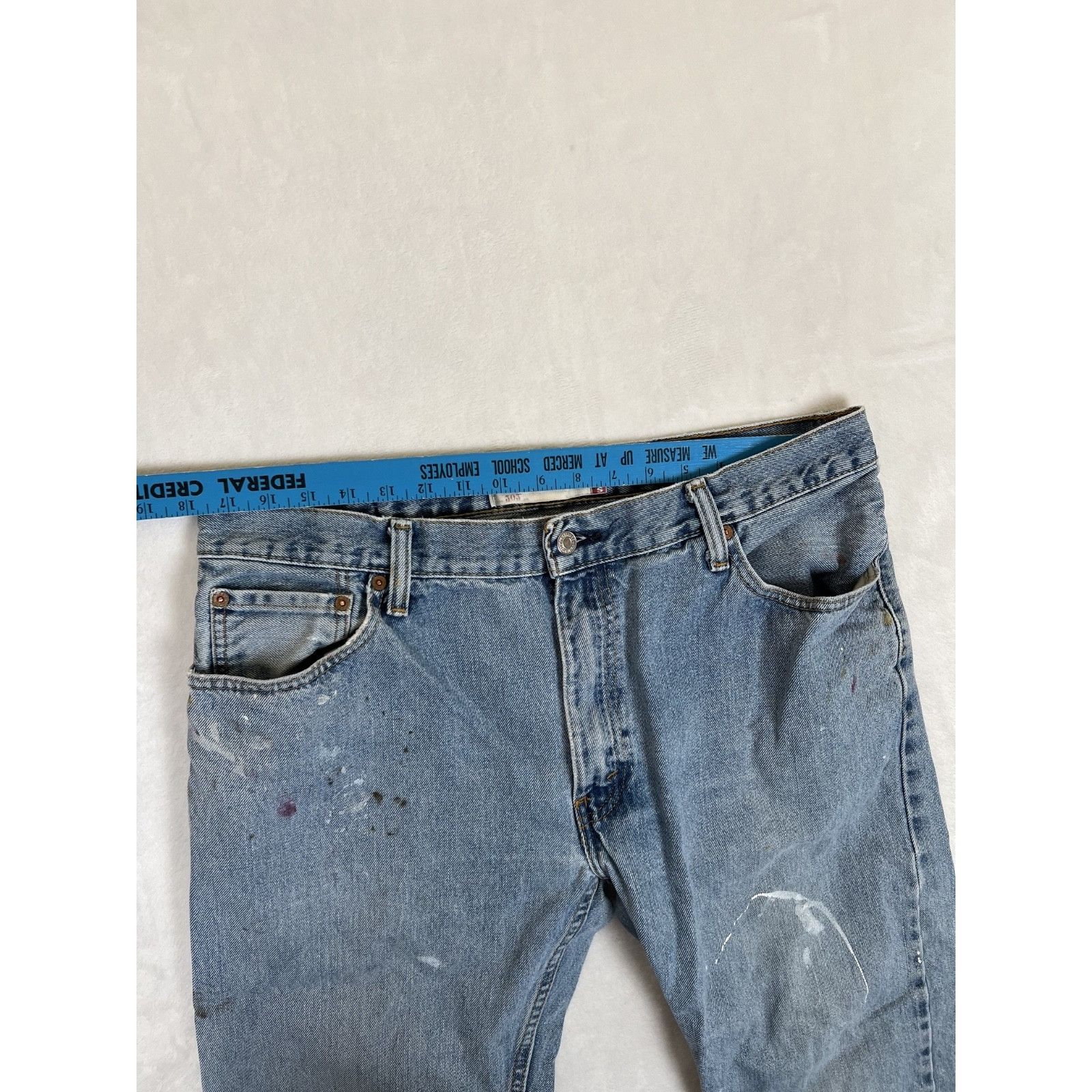 Levi's Vintage Levi's 505 Ble Denim Jeans Size 36x32 Paint Stain Gr Size US 36 / EU 52 - 6 Thumbnail