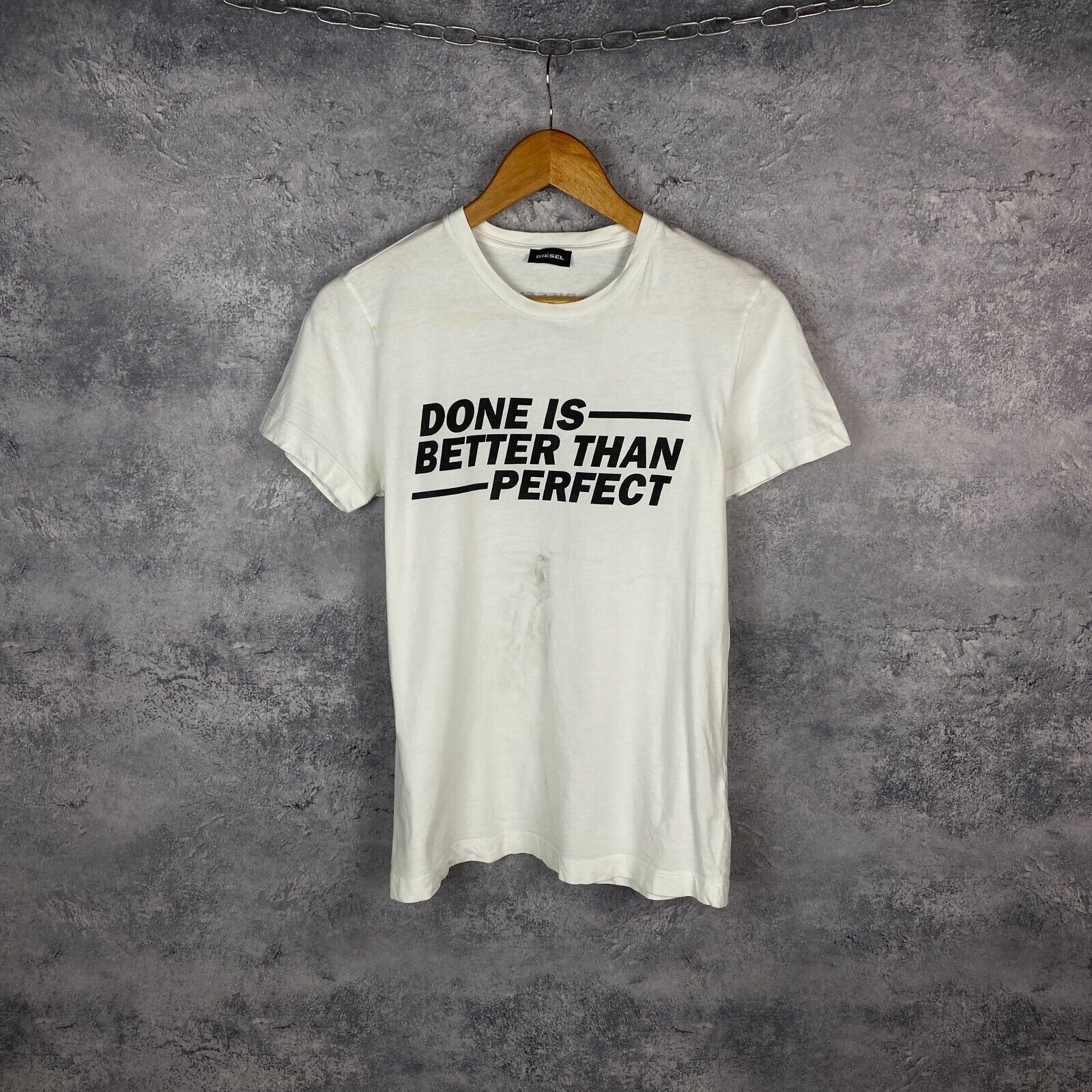 Diesel Diesel Tee Men's Size M White Short Sleeve ` Size US M / EU 48-50 / 2 - 1 Thumbnail