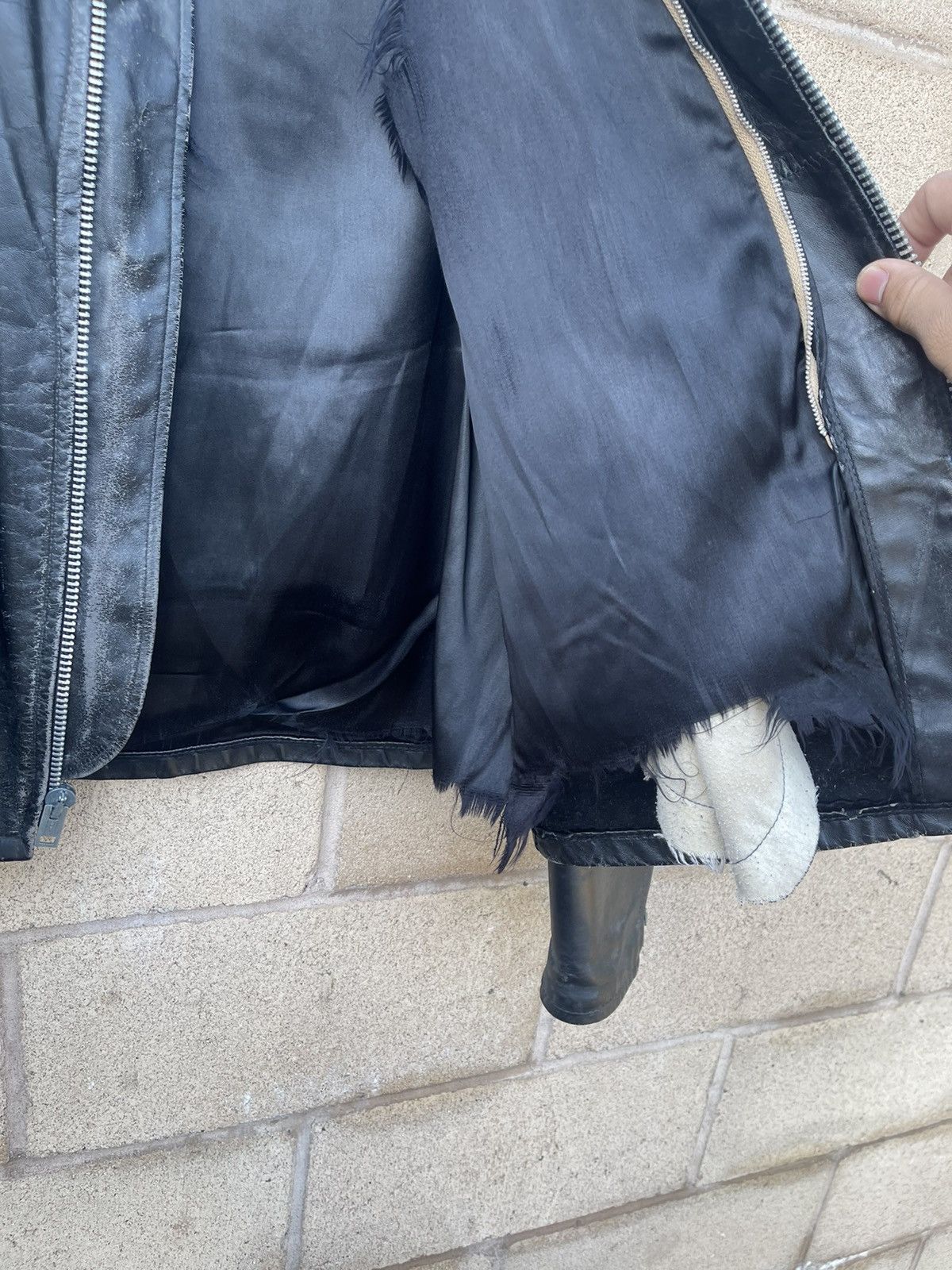 Vintage Vintage 80s Biker Leather Jacket Size US L / EU 52-54 / 3 - 3 Thumbnail